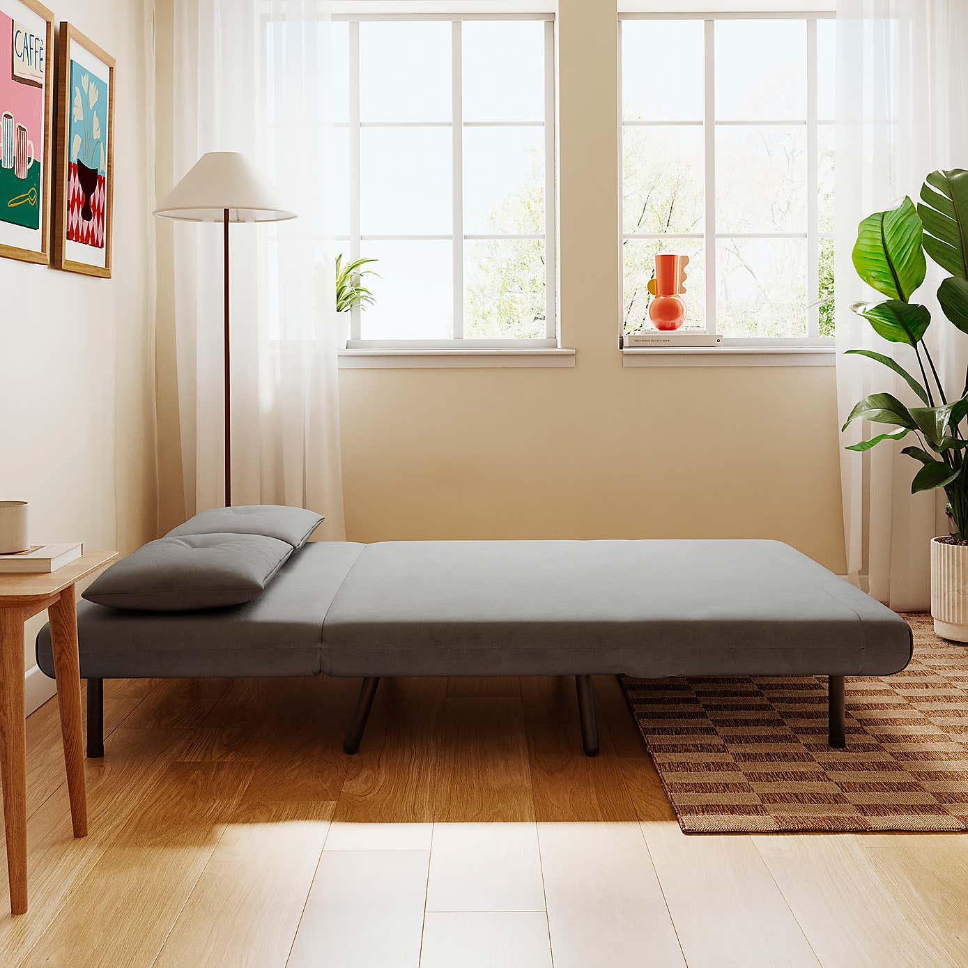 Phoebe Velvet Small Double Sofa Bed