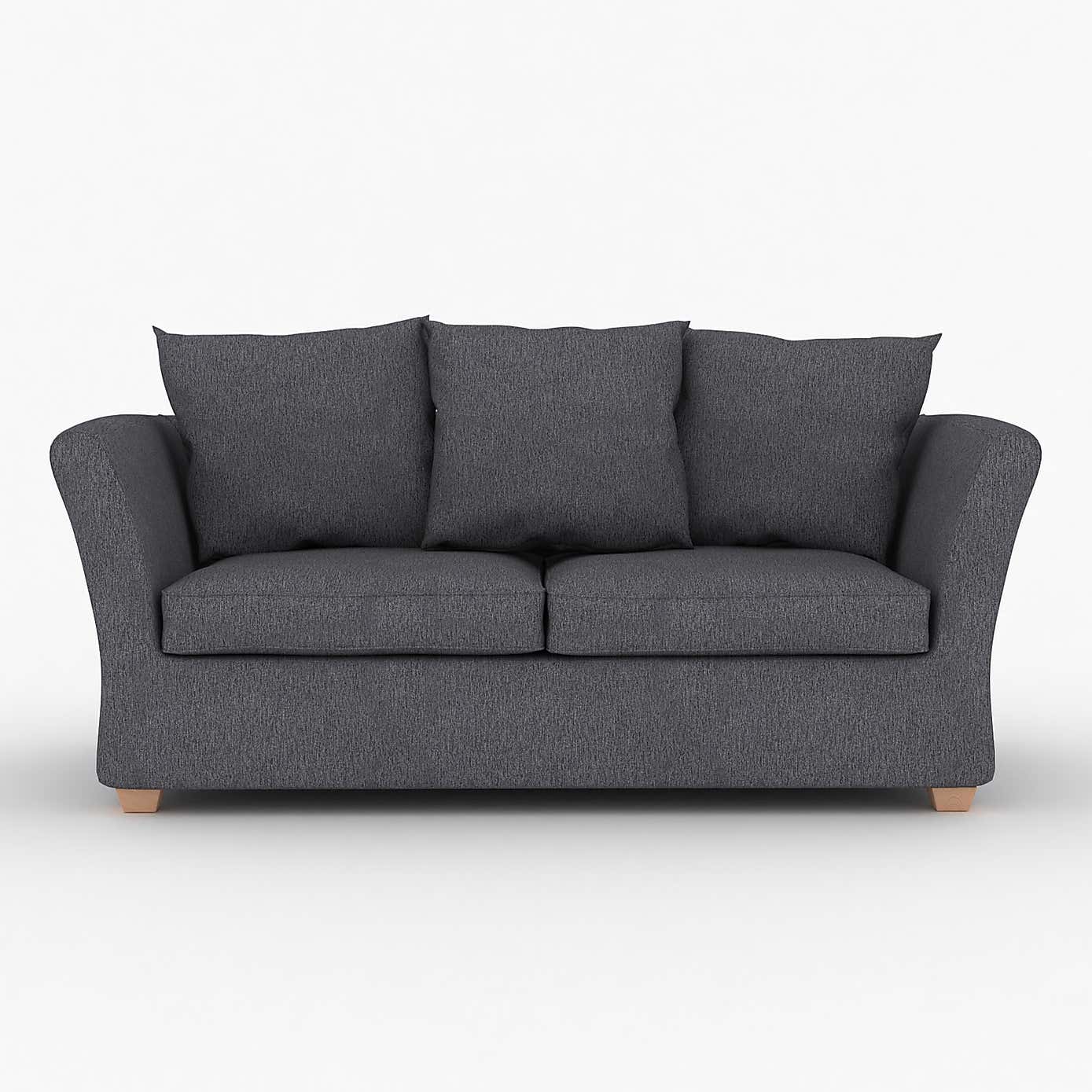 Emmett Woven Fabric 2 Seater Double Sofa Bed