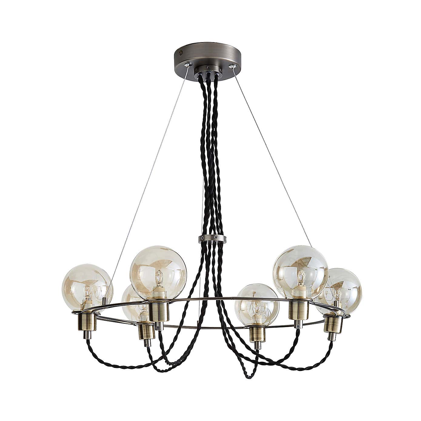 Aurelia 6 Light Cluster Ceiling Fitting Grey