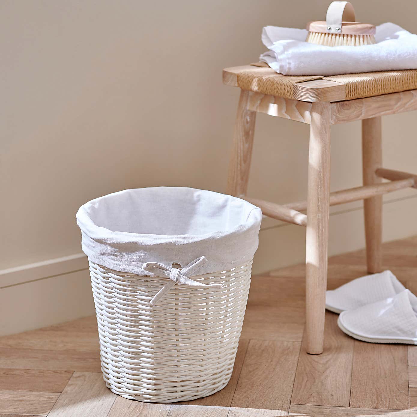 Recycled Plastic Wicker Waste Paper Bin