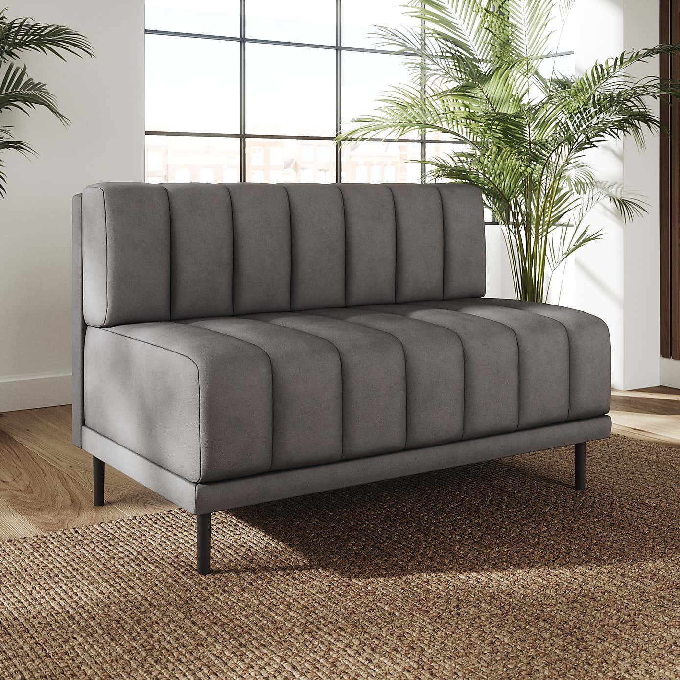 Amali Long Dining Bench, Faux Leather