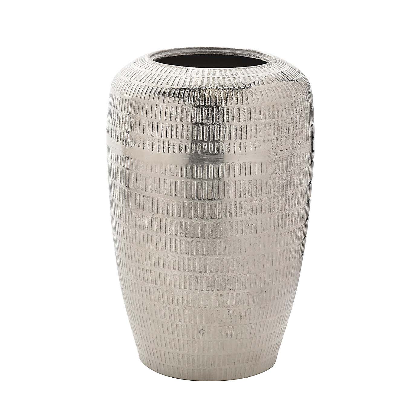 Hestia Textured Metal Vase