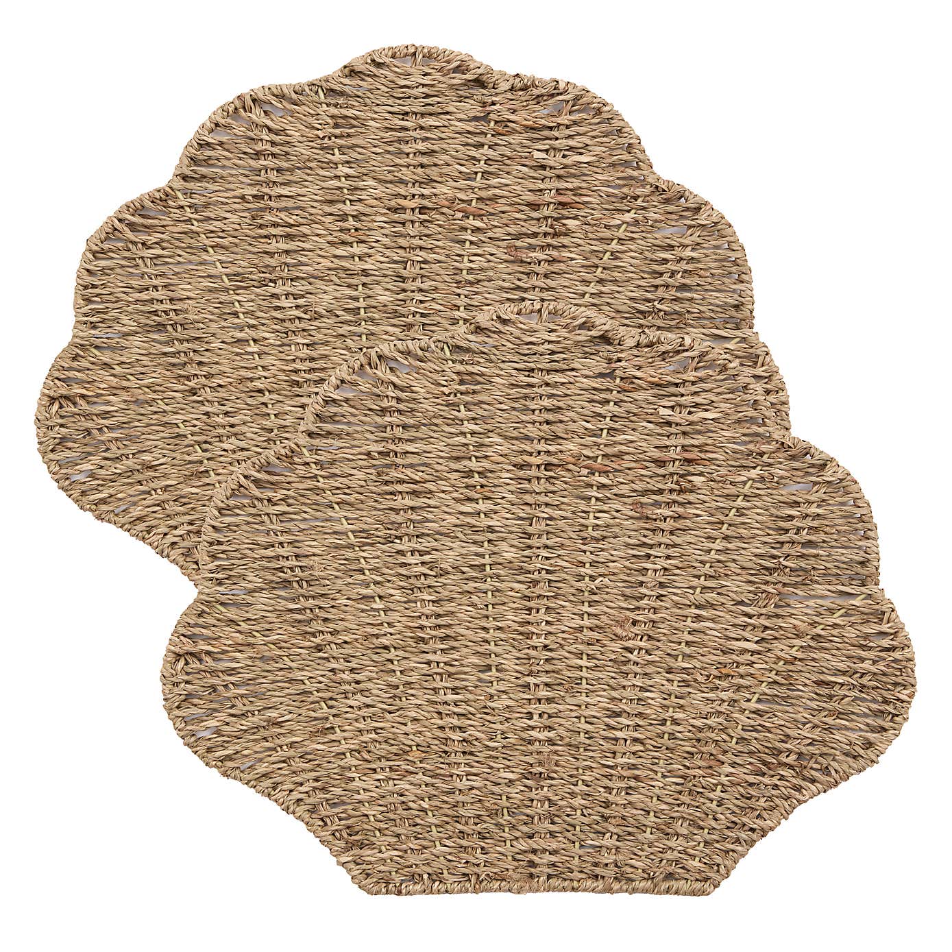 Set of 2 Woven Shell Placemats