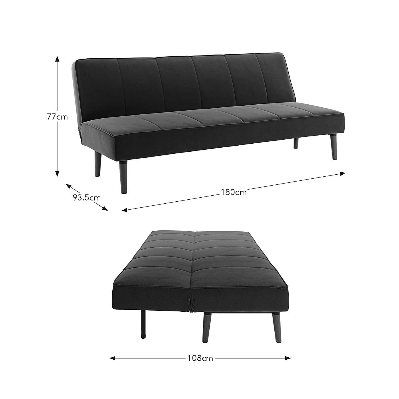 Niko Velvet Clic Clac Sofa Bed