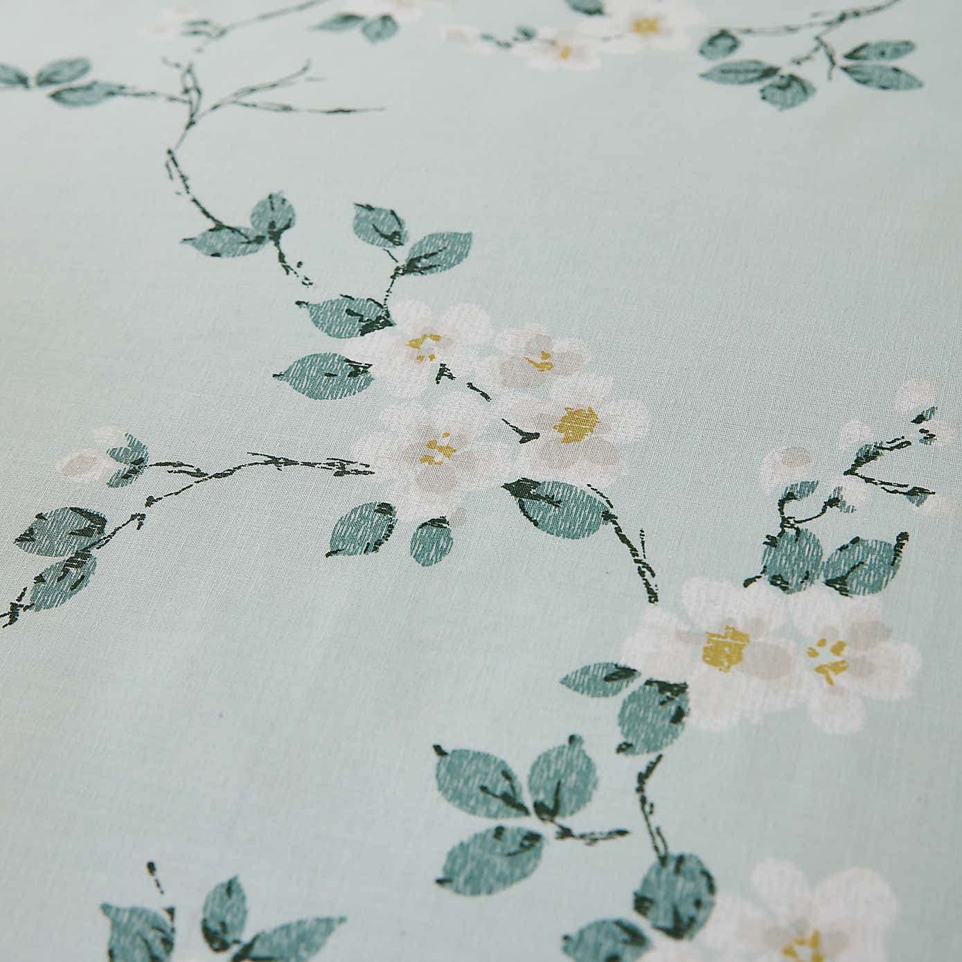 Edith Duck Egg Floral Reversible Duvet Cover and Pillowcase Set