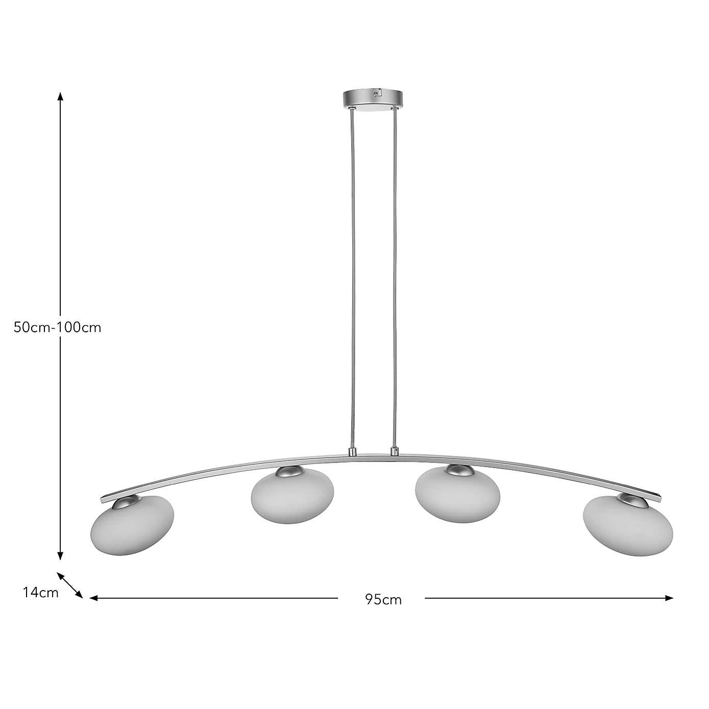 Yonah 4 Light Adjustable Diner Ceiling Light