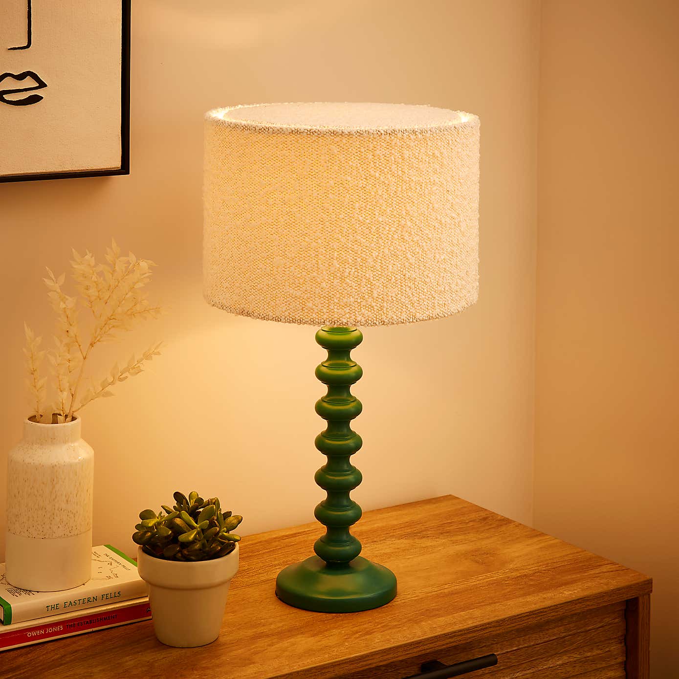 Hazelle Boucle Drum Lamp Shade