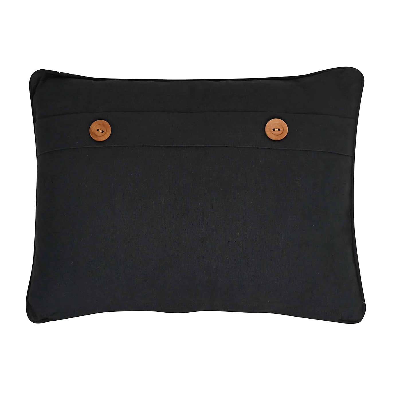 Meg Hawkins Stag Rectangular Cushion with Wooden Buttons