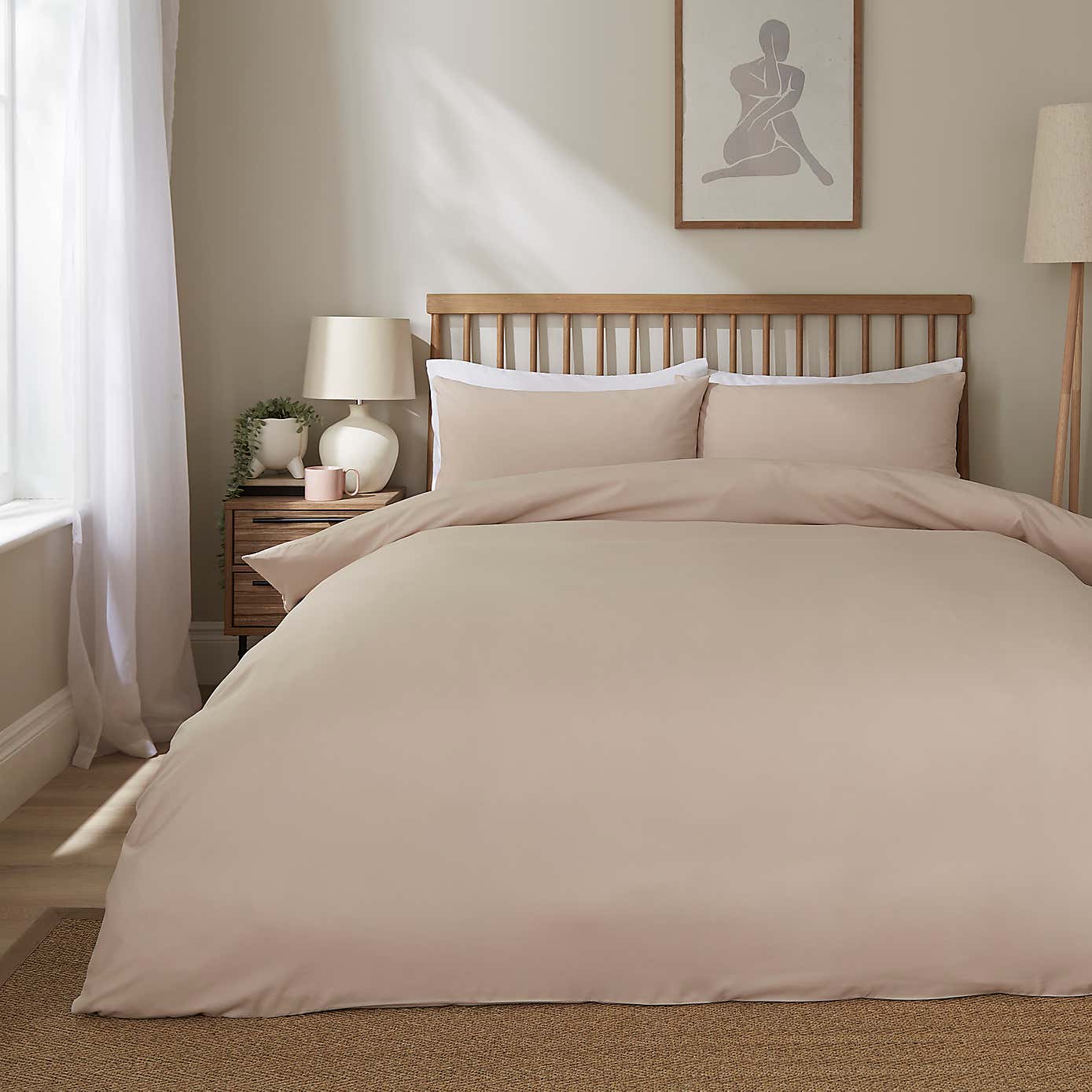 Super Soft Plain Polyester Duvet Cover & Pillowcase Set