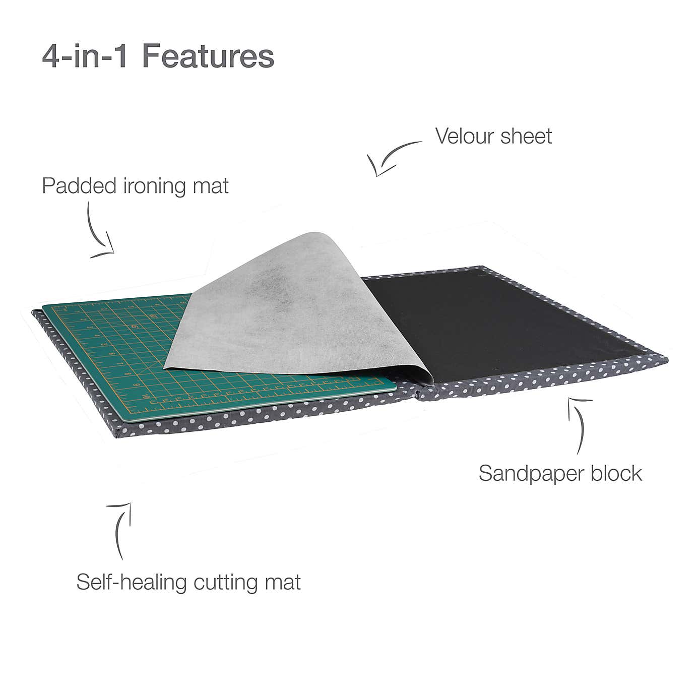 Quilters Multi Mat 30 x 24cm Natural Spot