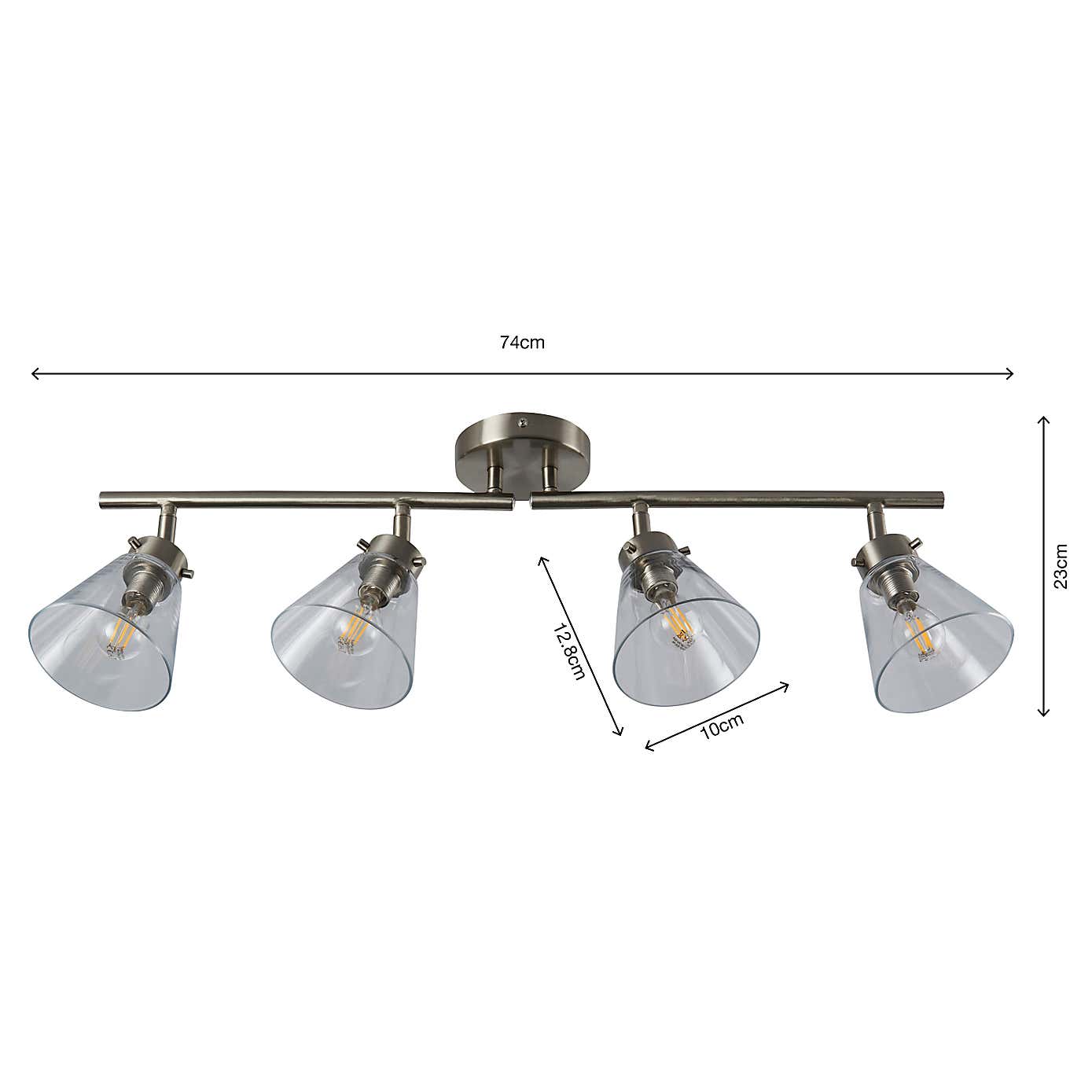 Delavin 4 Light Satin Nickel Spotlight Bar