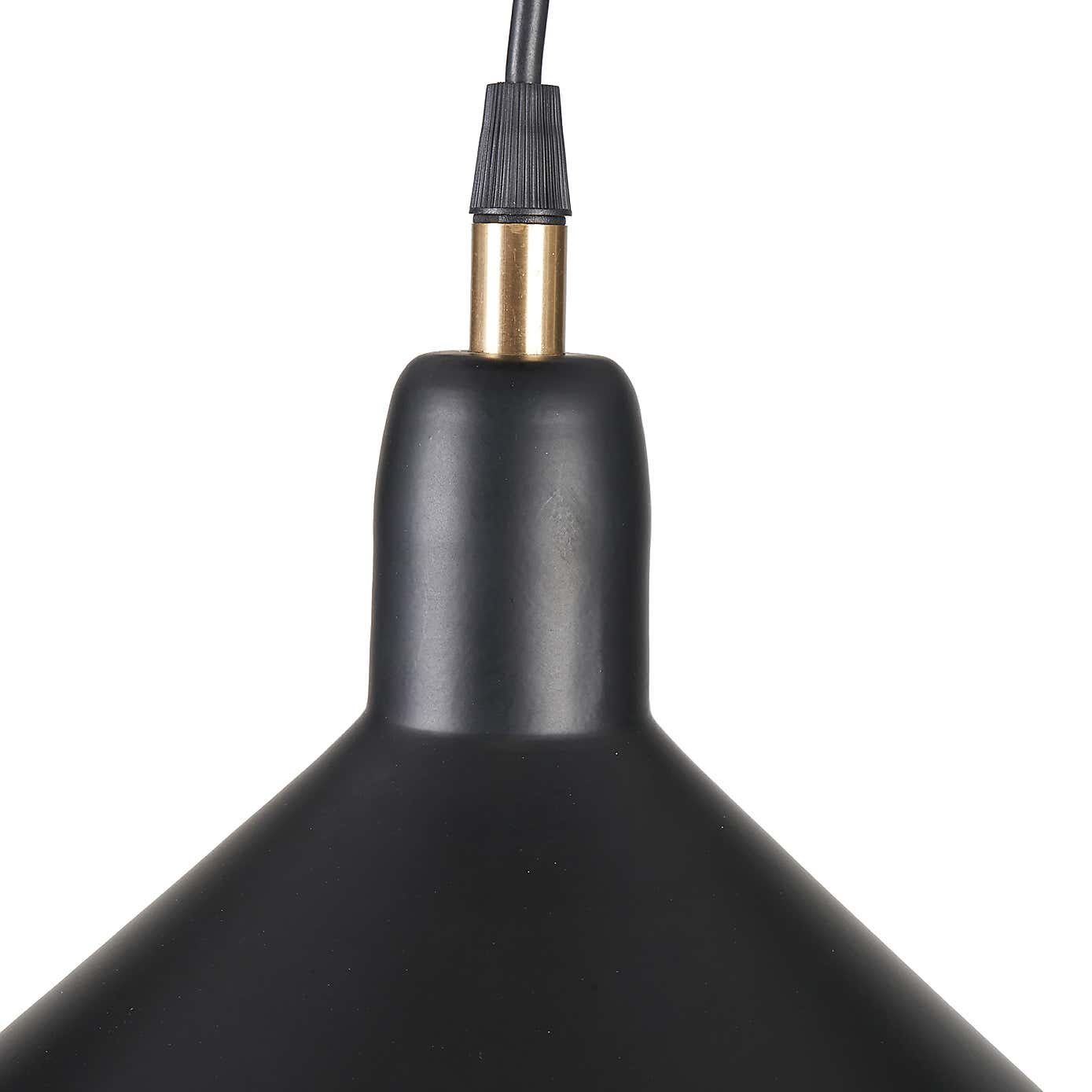 Canton Cone Pendant, Matt Black