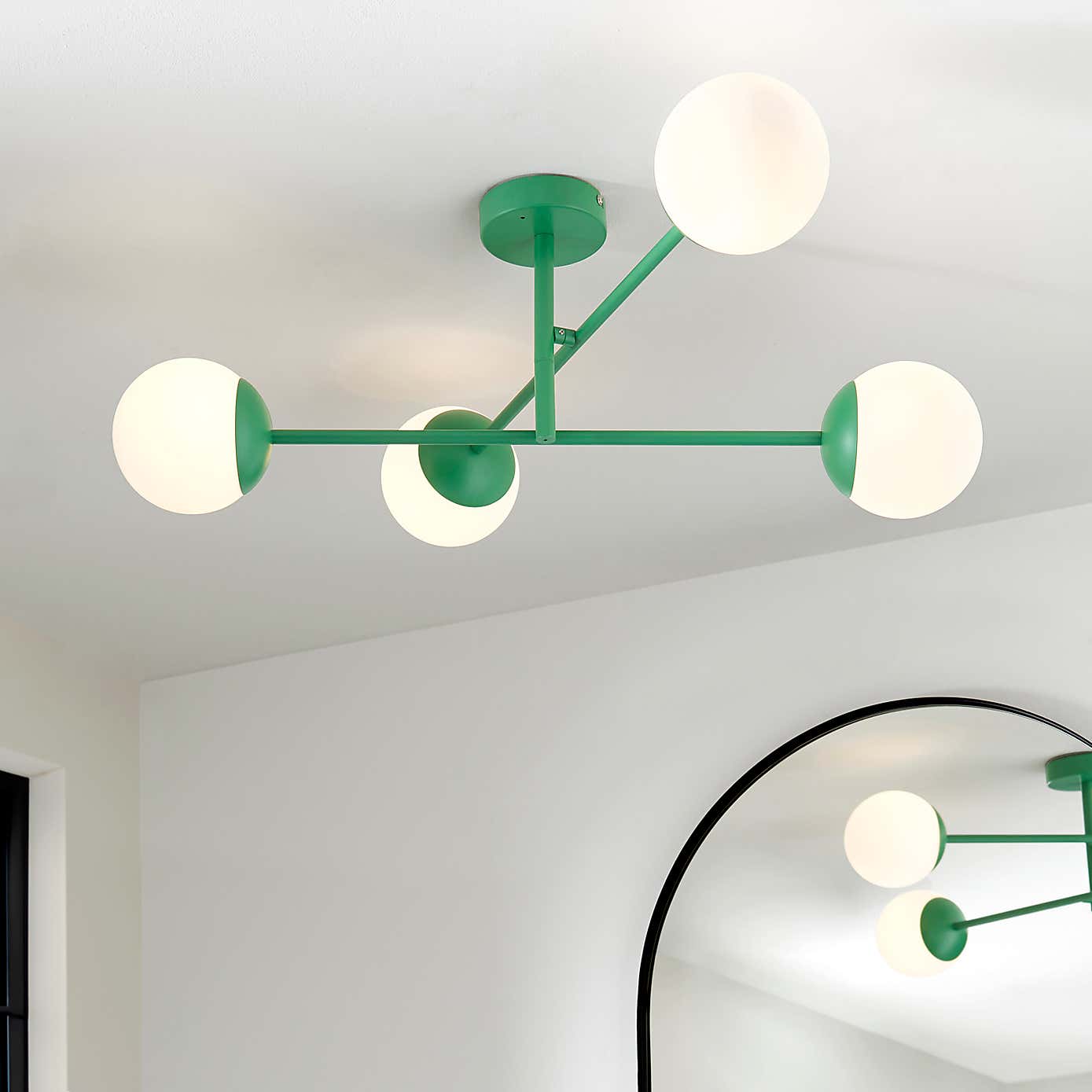 Tela Bathroom 4Lt Ceiling Fitting Black