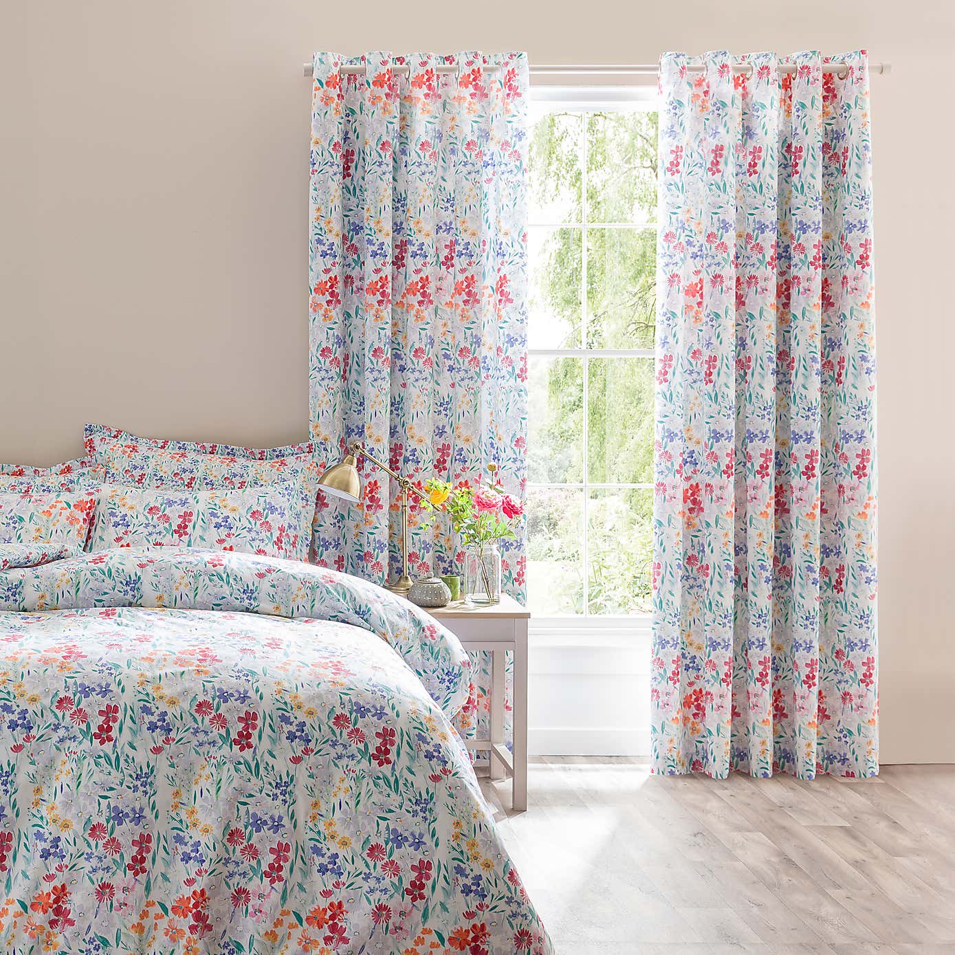 Daisy Meadow Blackout Eyelet Curtains