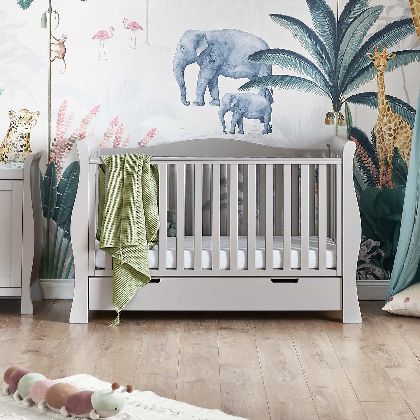 OBaby Stamford Luxe Cot Bed, Pine