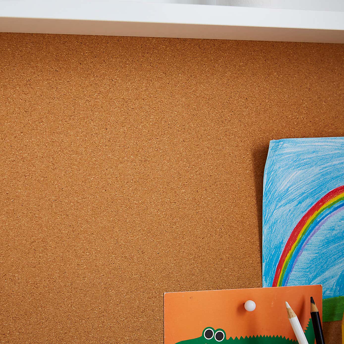 Kids Finley Desk Corkboard and Chair, White