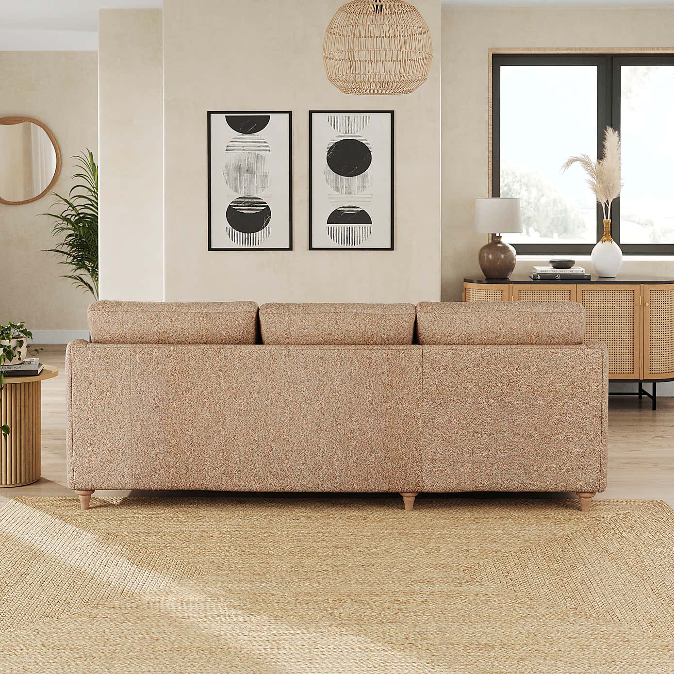 Hattie Cosy Weave Corner Chaise Sofa