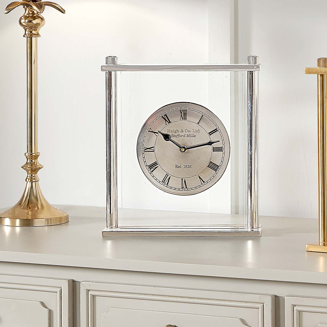 Square Framed Mantel Clock