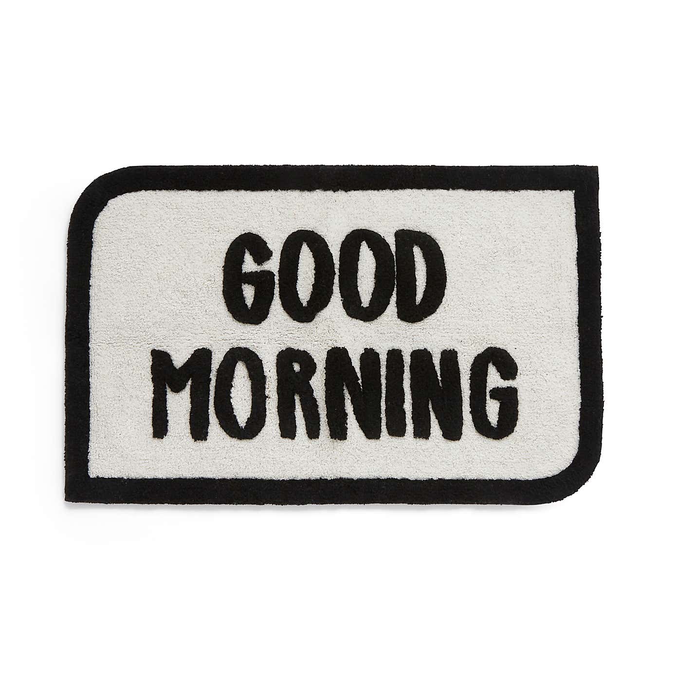 Good Morning Slogan Bath Mat