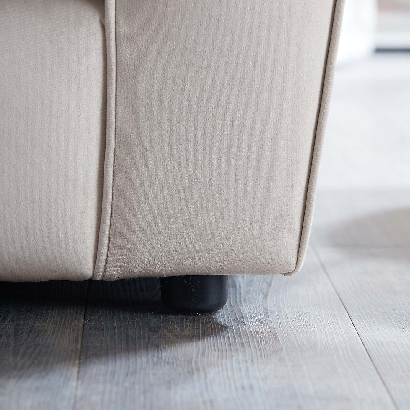 Blake Opulent Velvet Curved Quilted Arm Corner Sofa