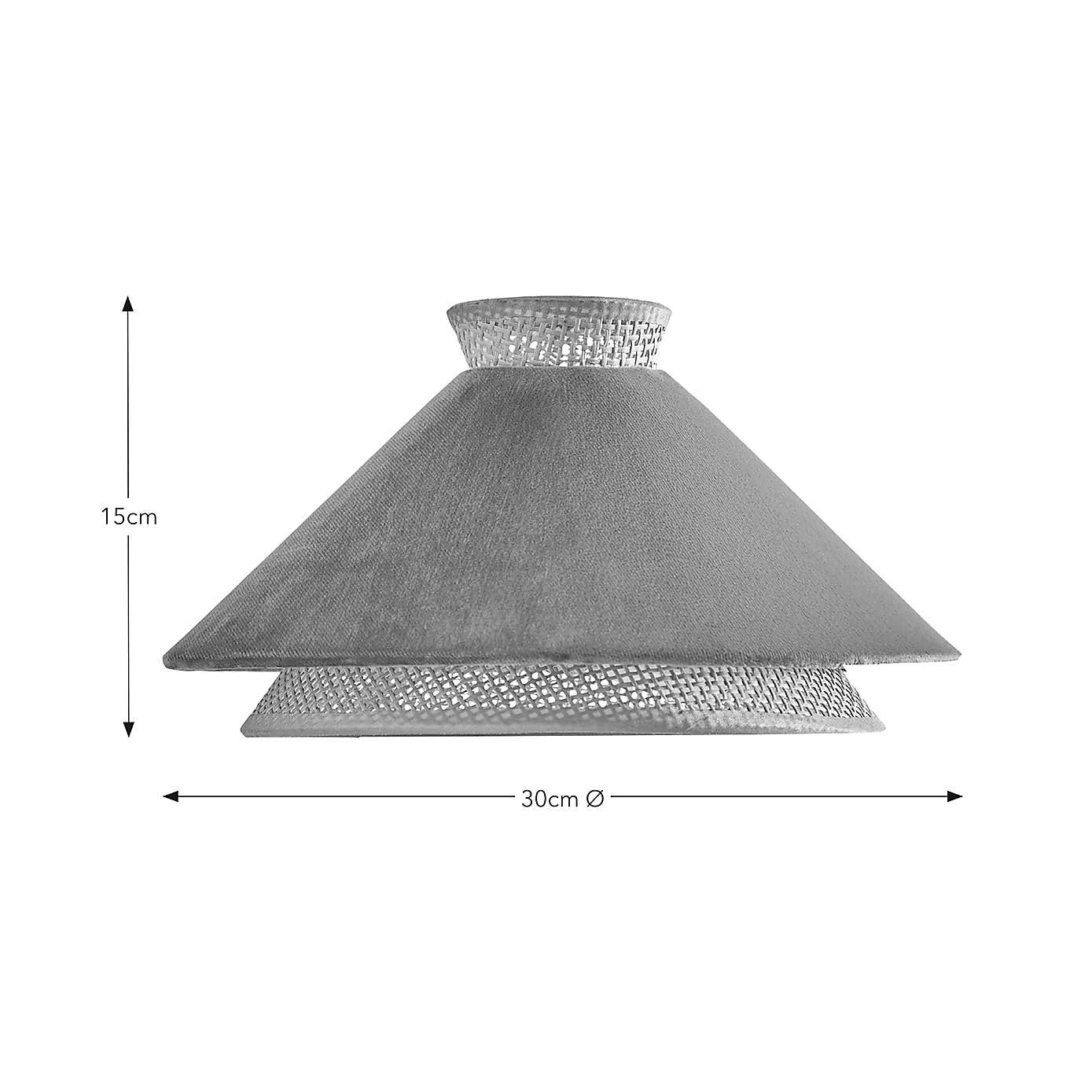 Phuket Recycled Velvet Rattan Lamp Shade