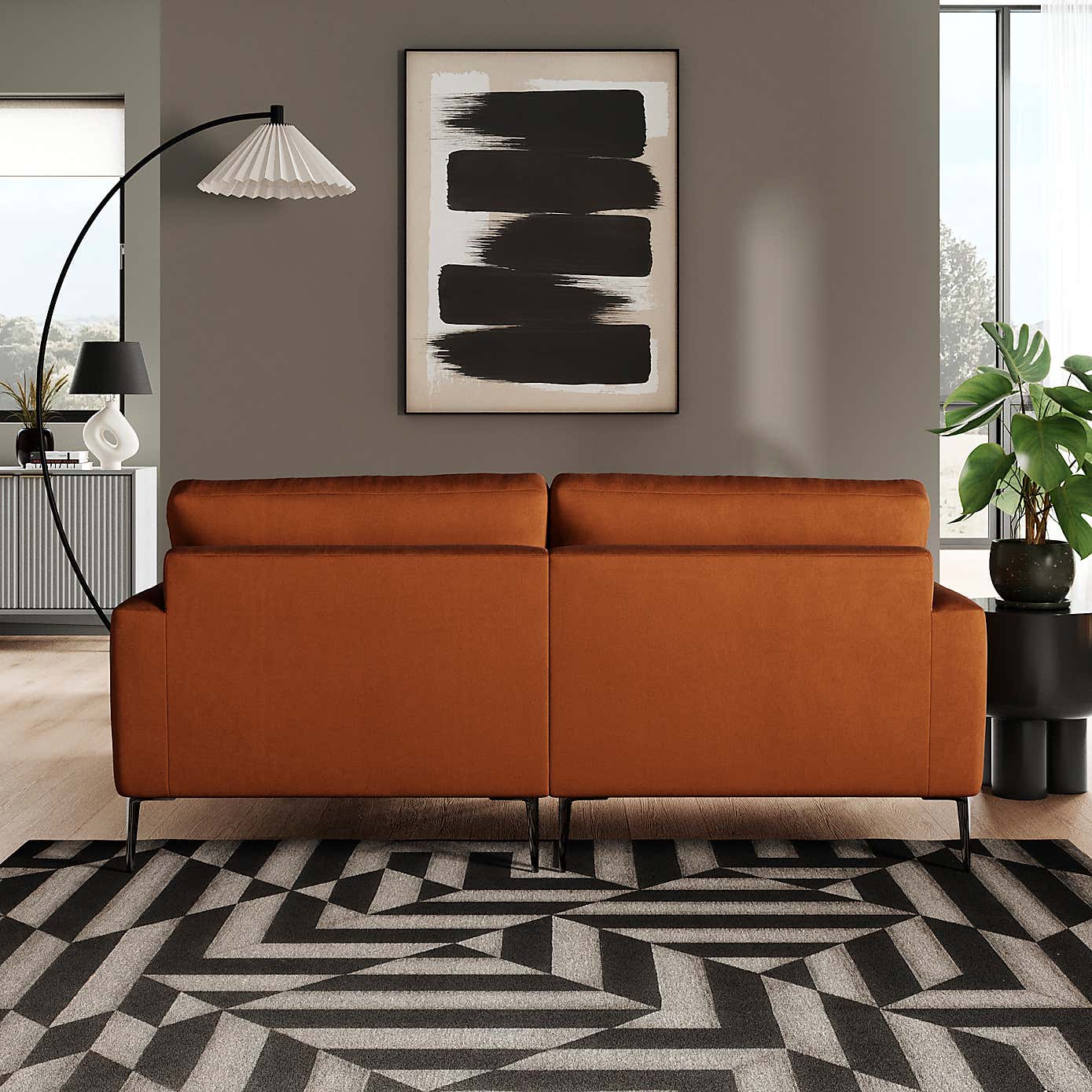 Lawson Matte Plush Velvet Corner Chaise Sofa