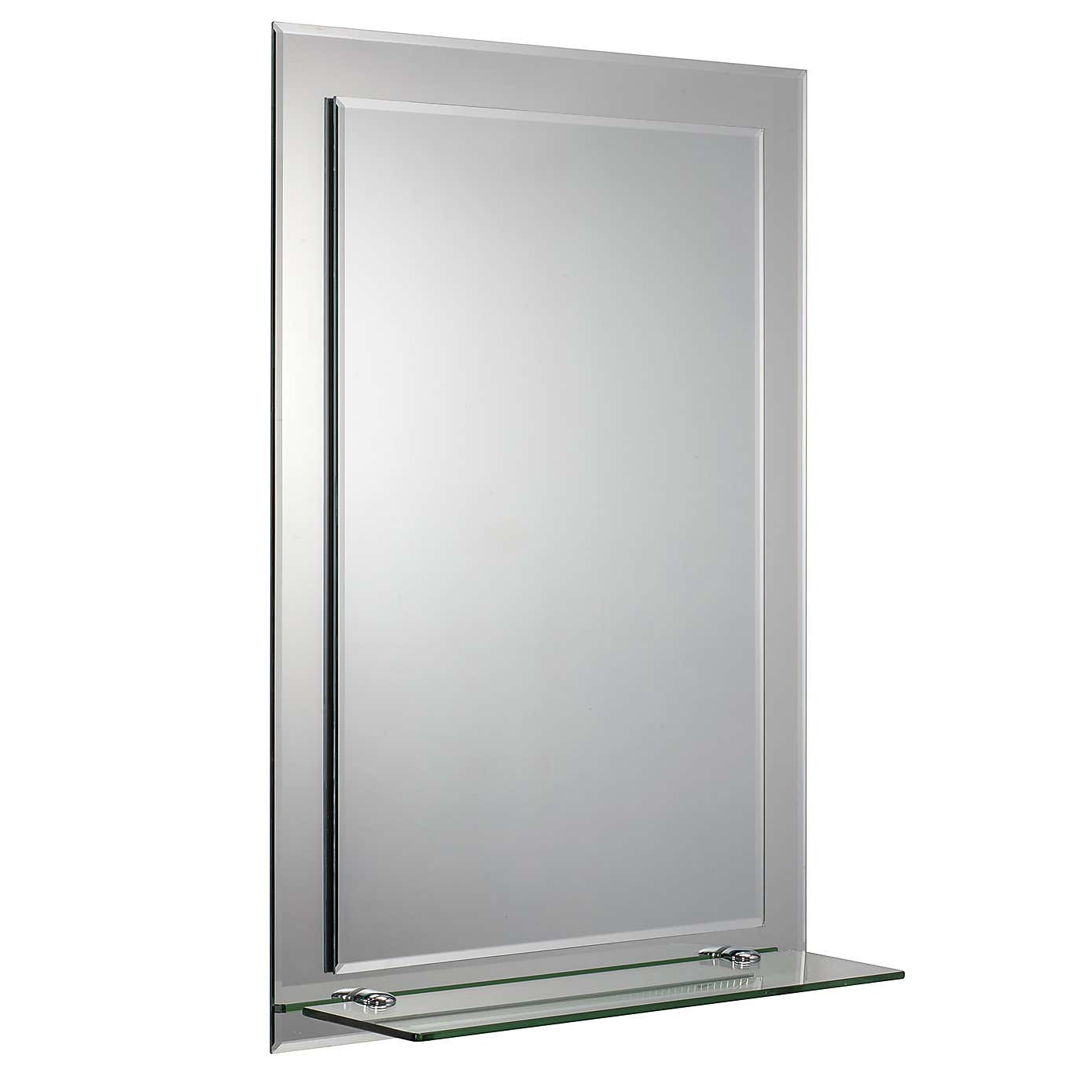Devoke Rectangular Mirror with Shelf