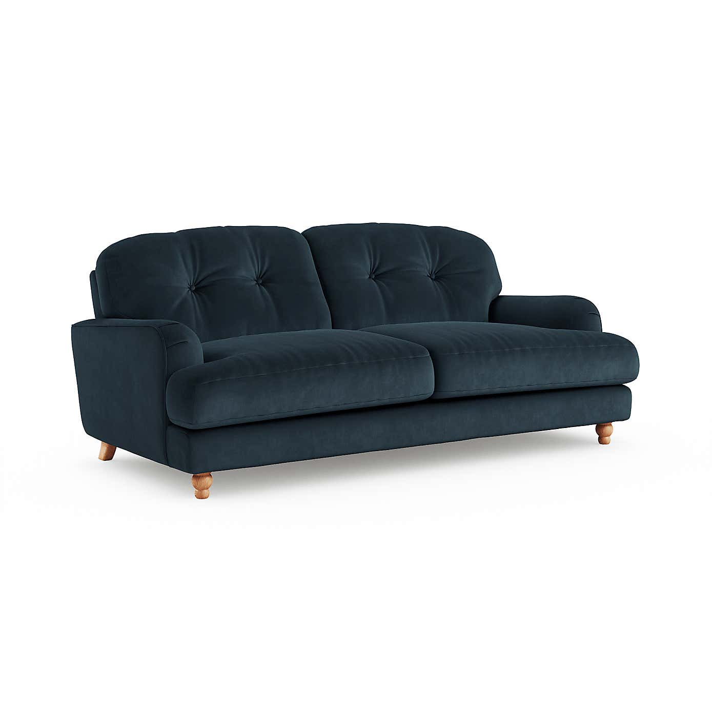 Martha Matte Plush Velvet 3 Seater Sofa