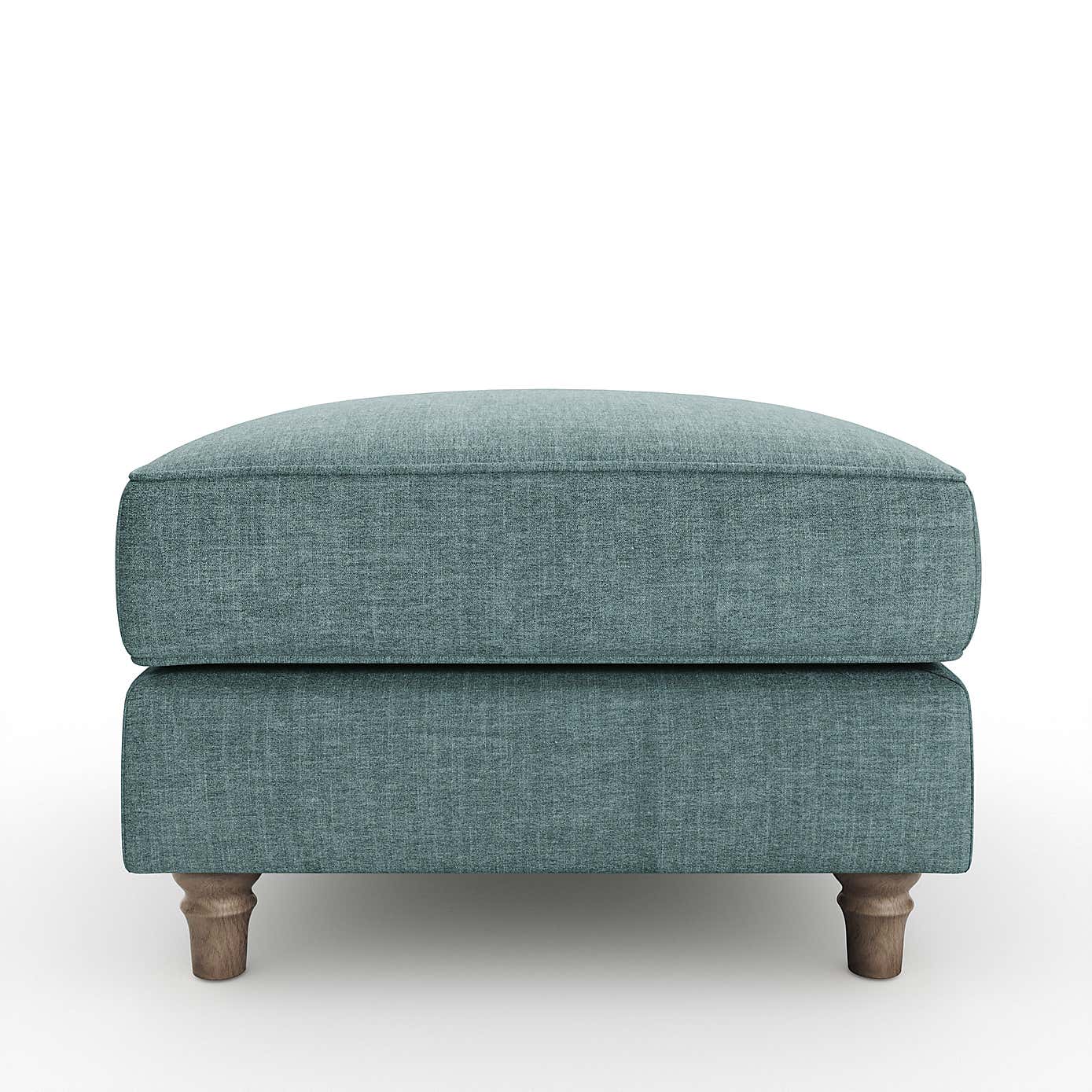 Flori Footstool, Tonal Plush Chenille