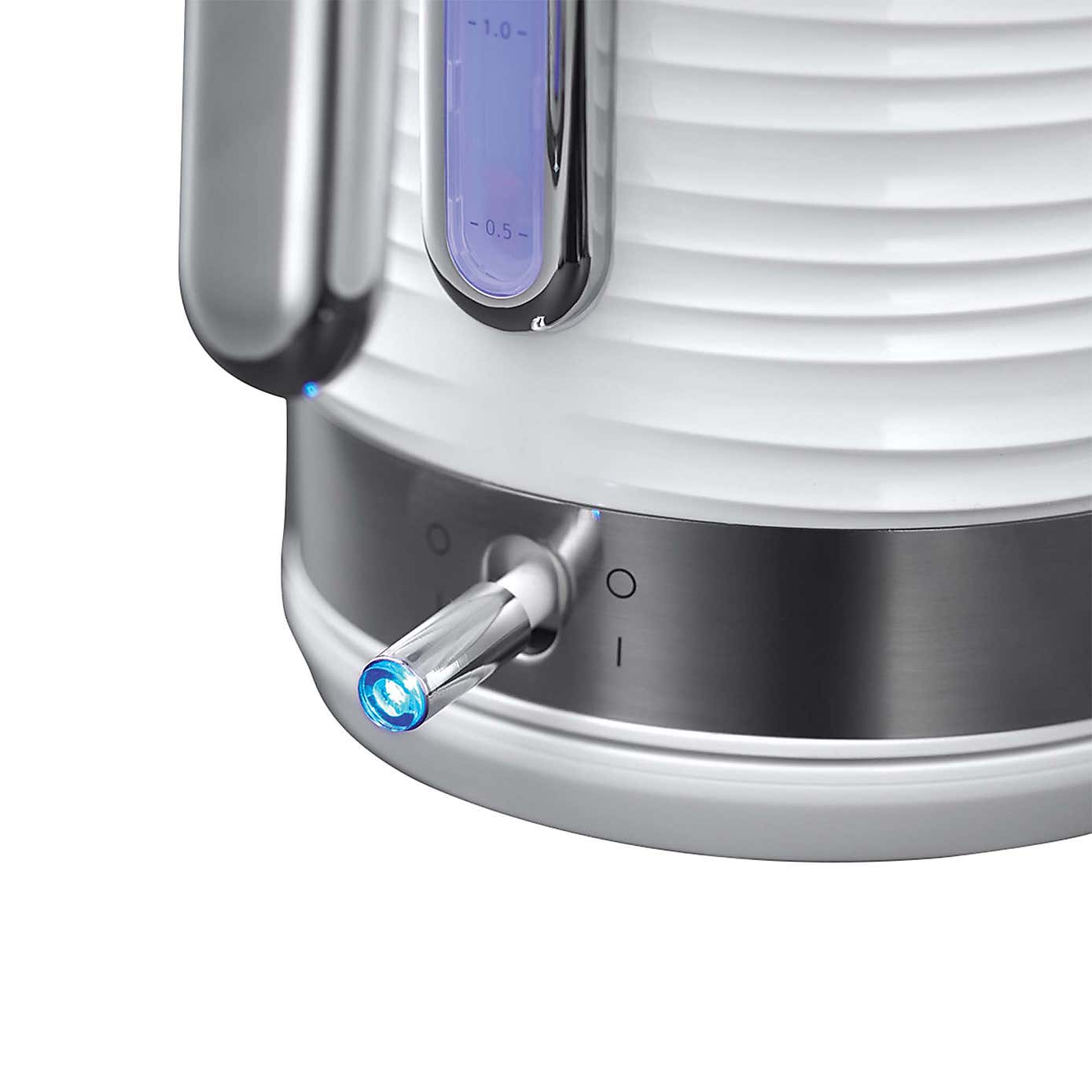 Russell Hobbs Inspire White Kettle & 4 Slice Toaster