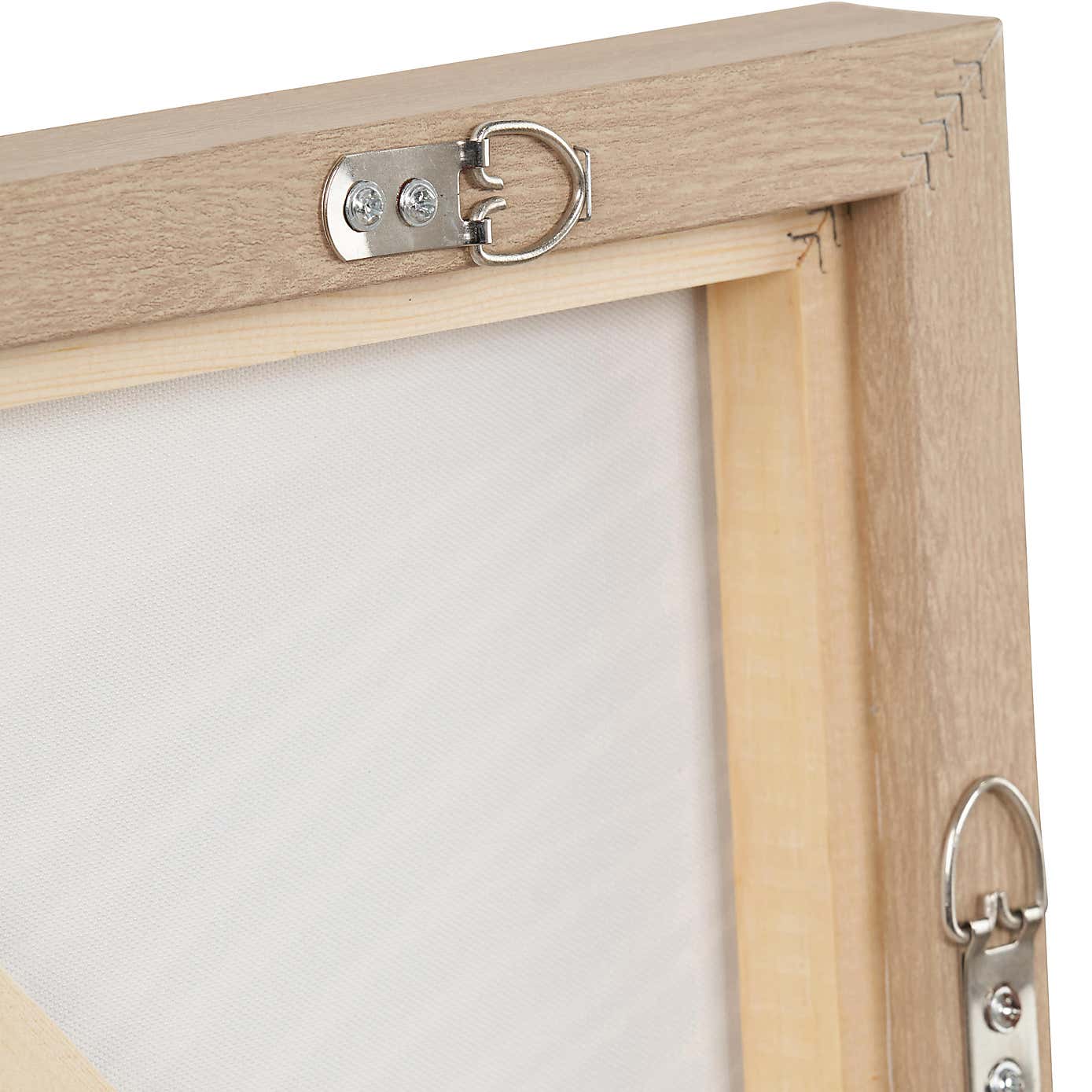 Black & Cream Abstract Lines Framed Canvas