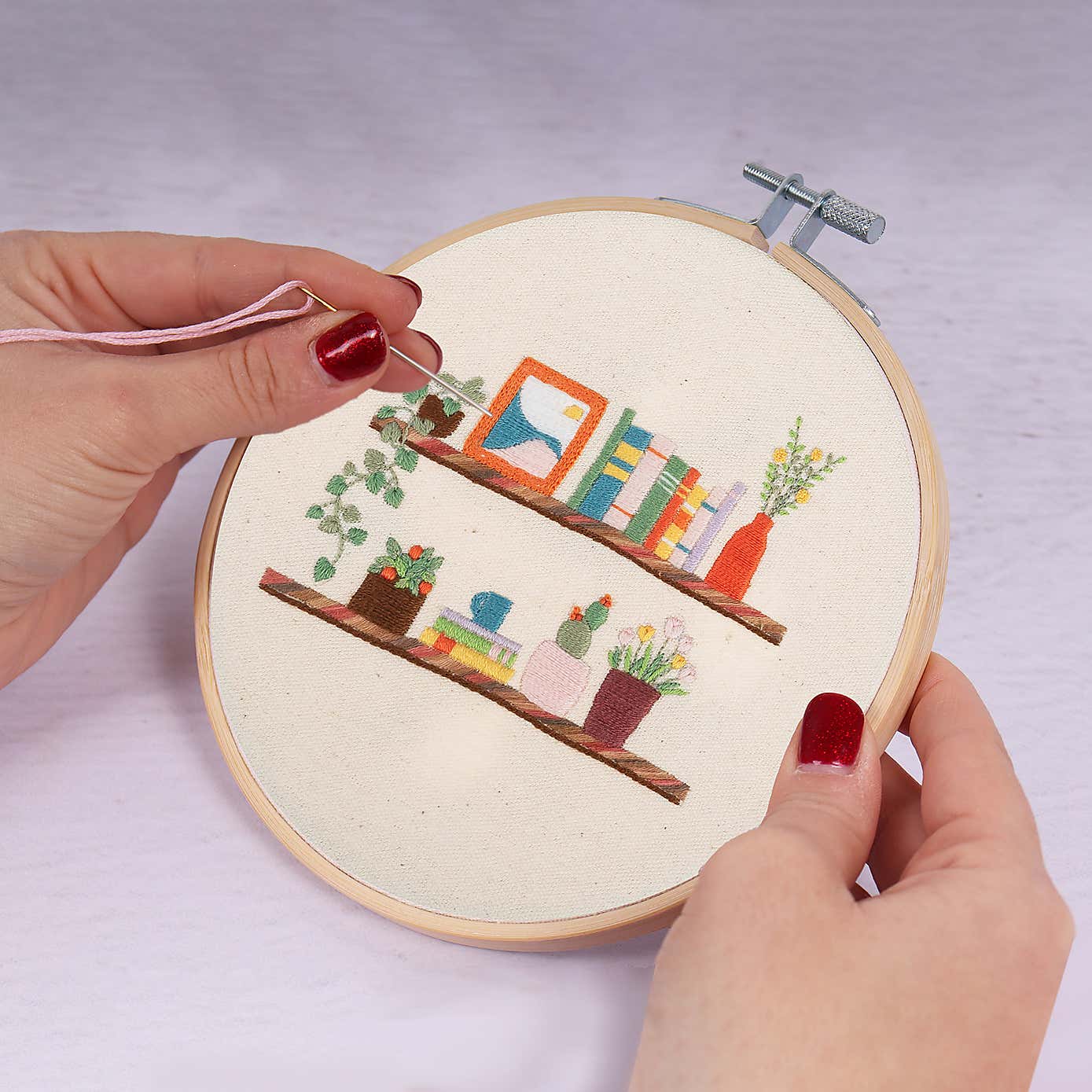 Embroidery Kit Floral Shelf