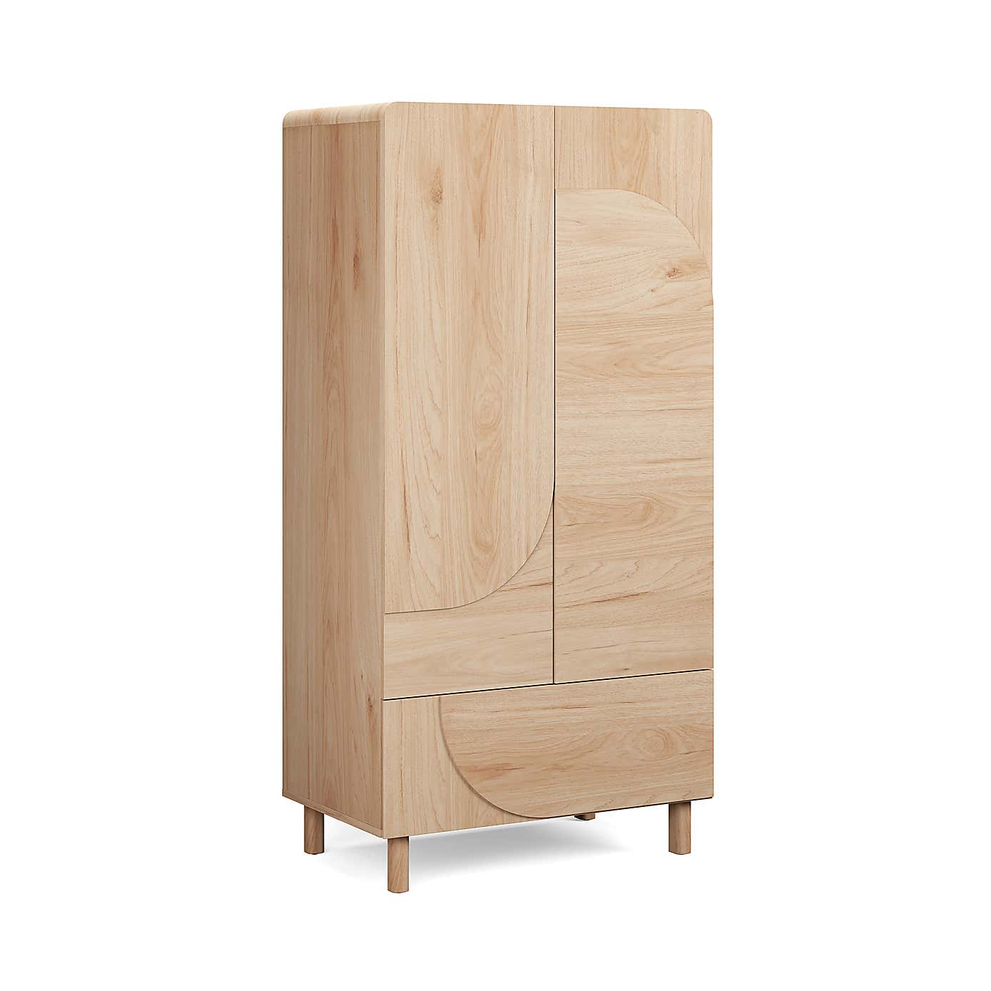 Aldo Double Wardrobe, Light Oak