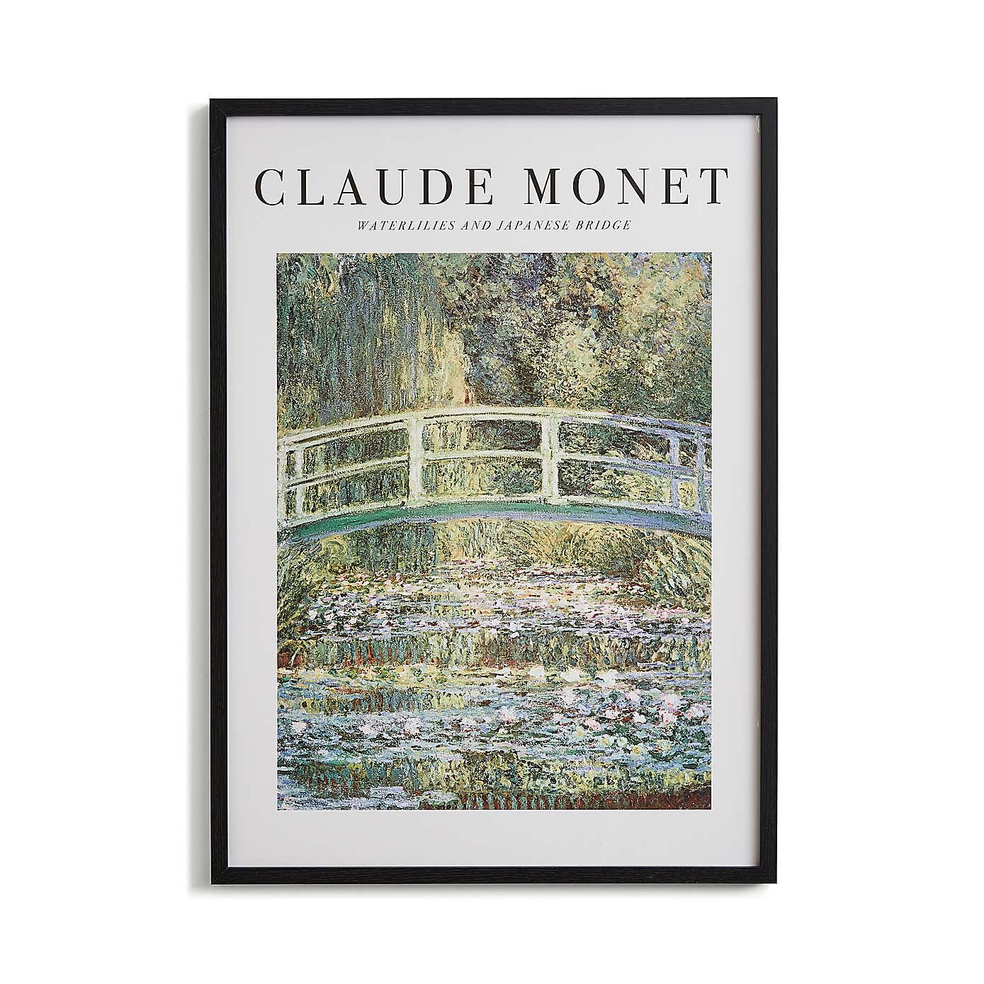 Waterlilies and Japanese Bridge by Claude Monet Framed Print