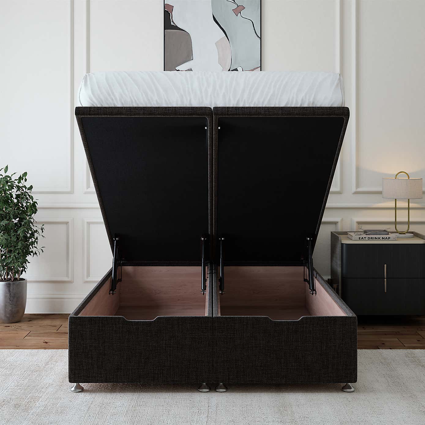 Bedmaster Woven Fabric End of Bed Ottoman Base