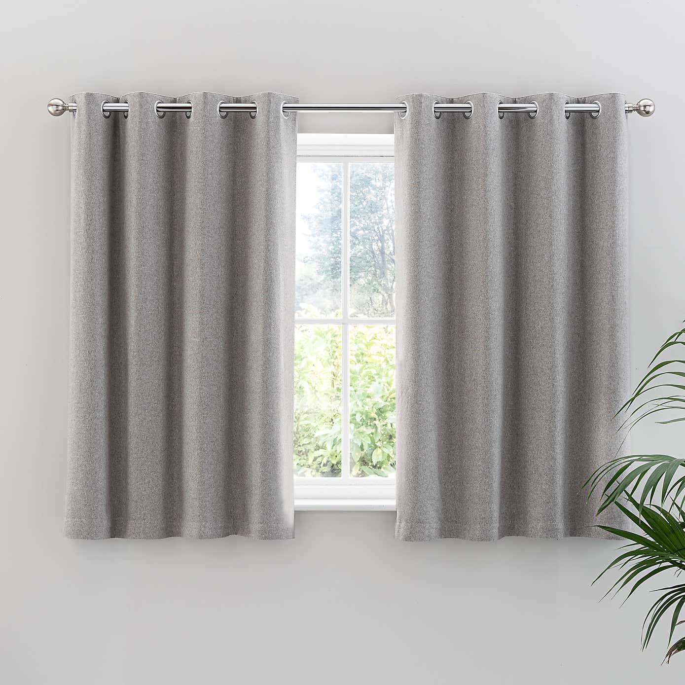 Luna Brushed Reversible Blackout Eyelet Curtains