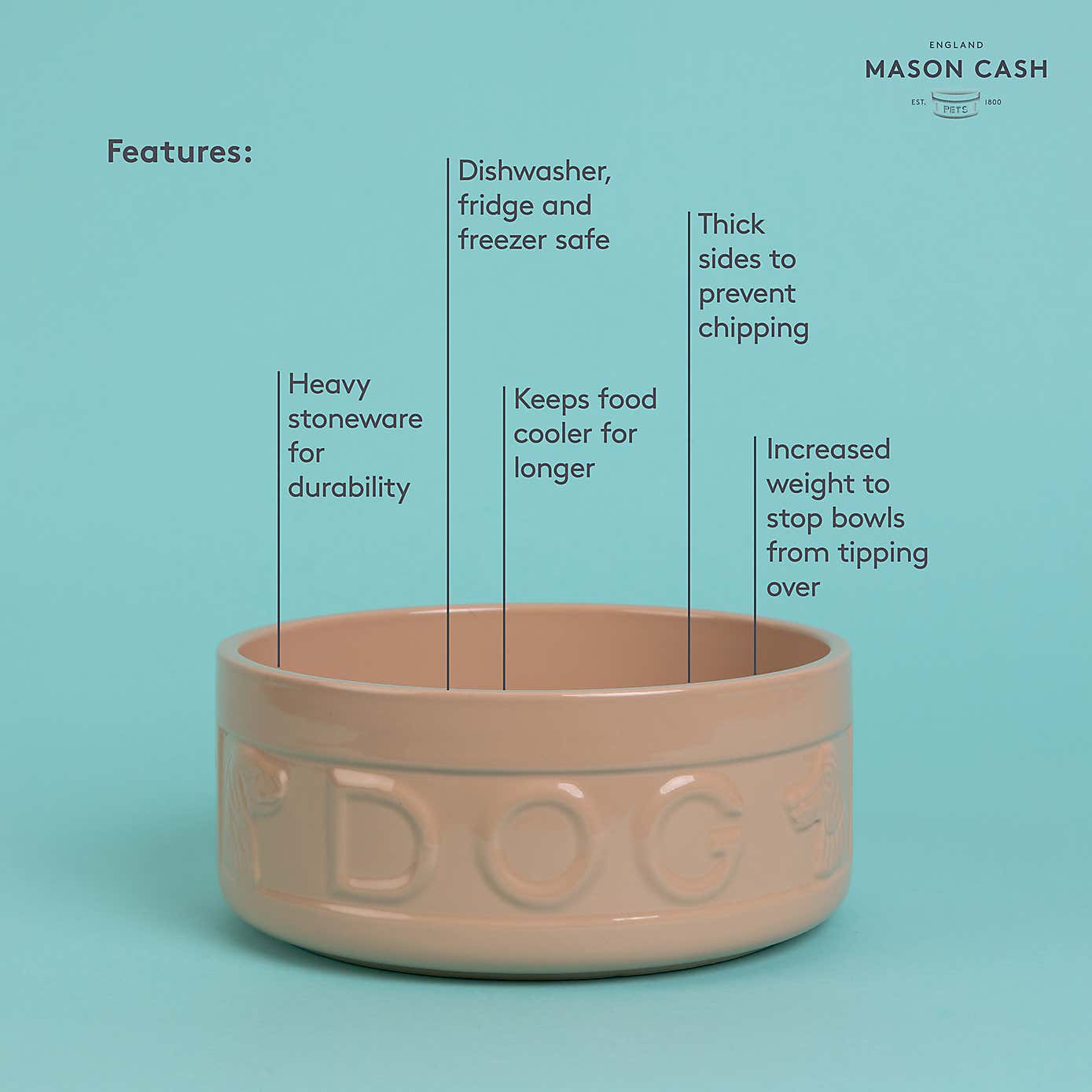 Mason Cash Cane Dog Bowl