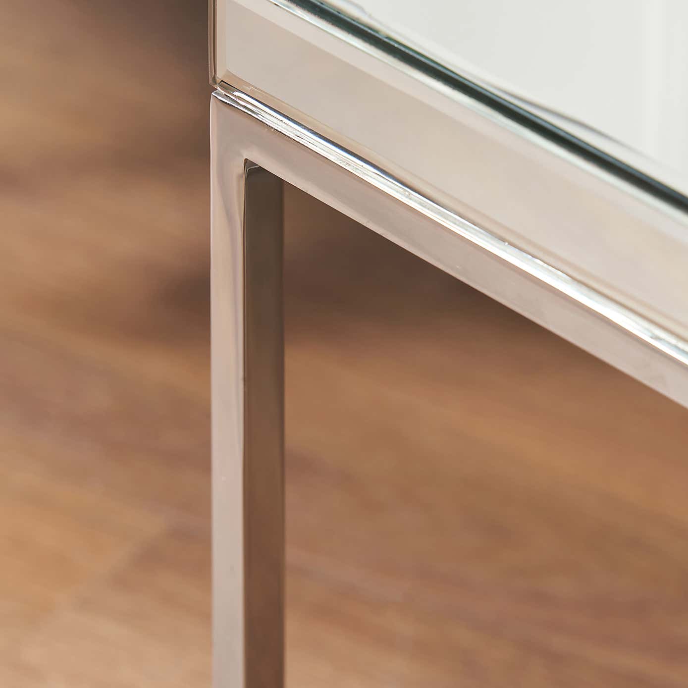 Elysee Console Table, Mirrored Glass