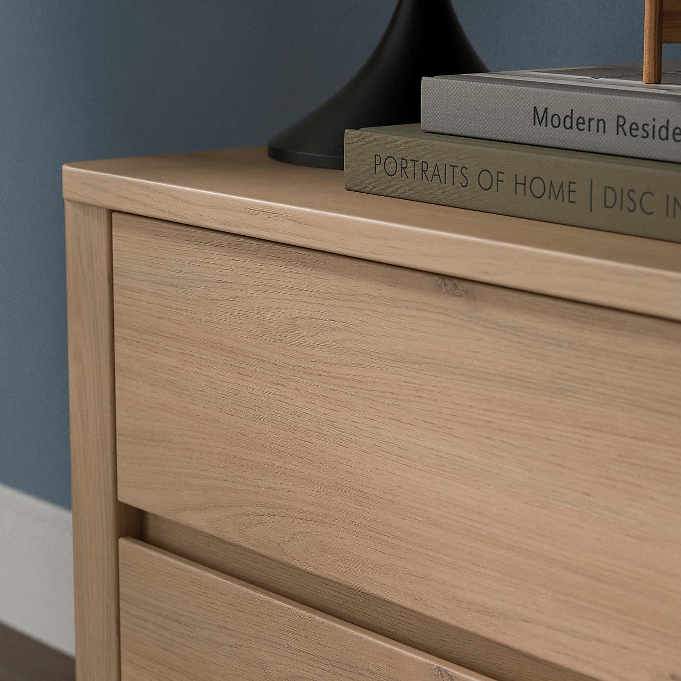 Malik Wide 2 Drawer Bedside Table
