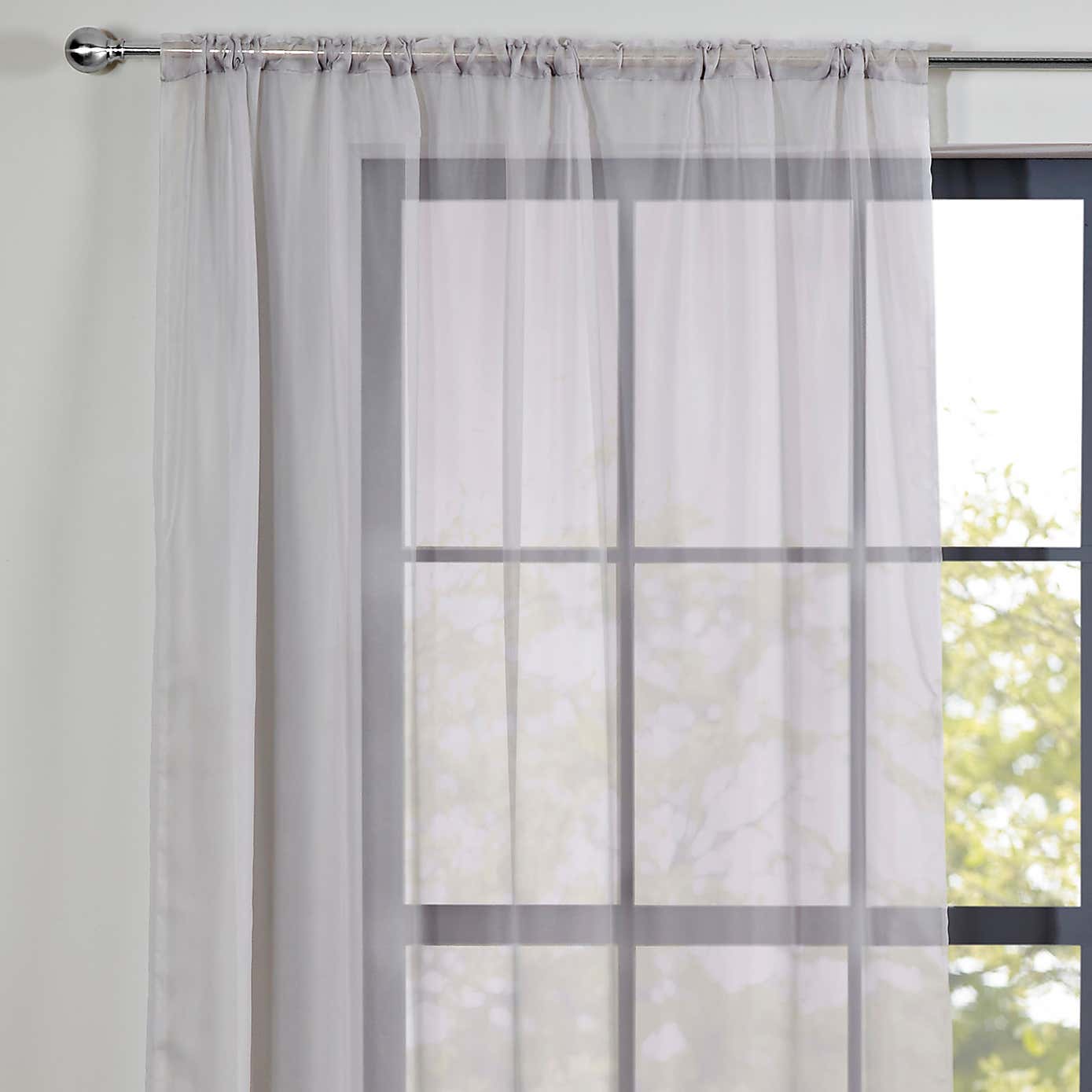 Sheer Elegance Slot Top Single Voile Panel