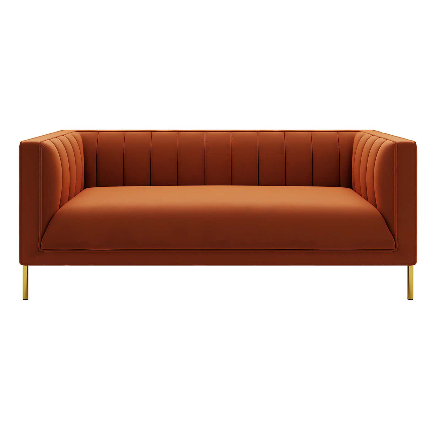 Bellamy Velvet 2 Seater Sofa - Grey