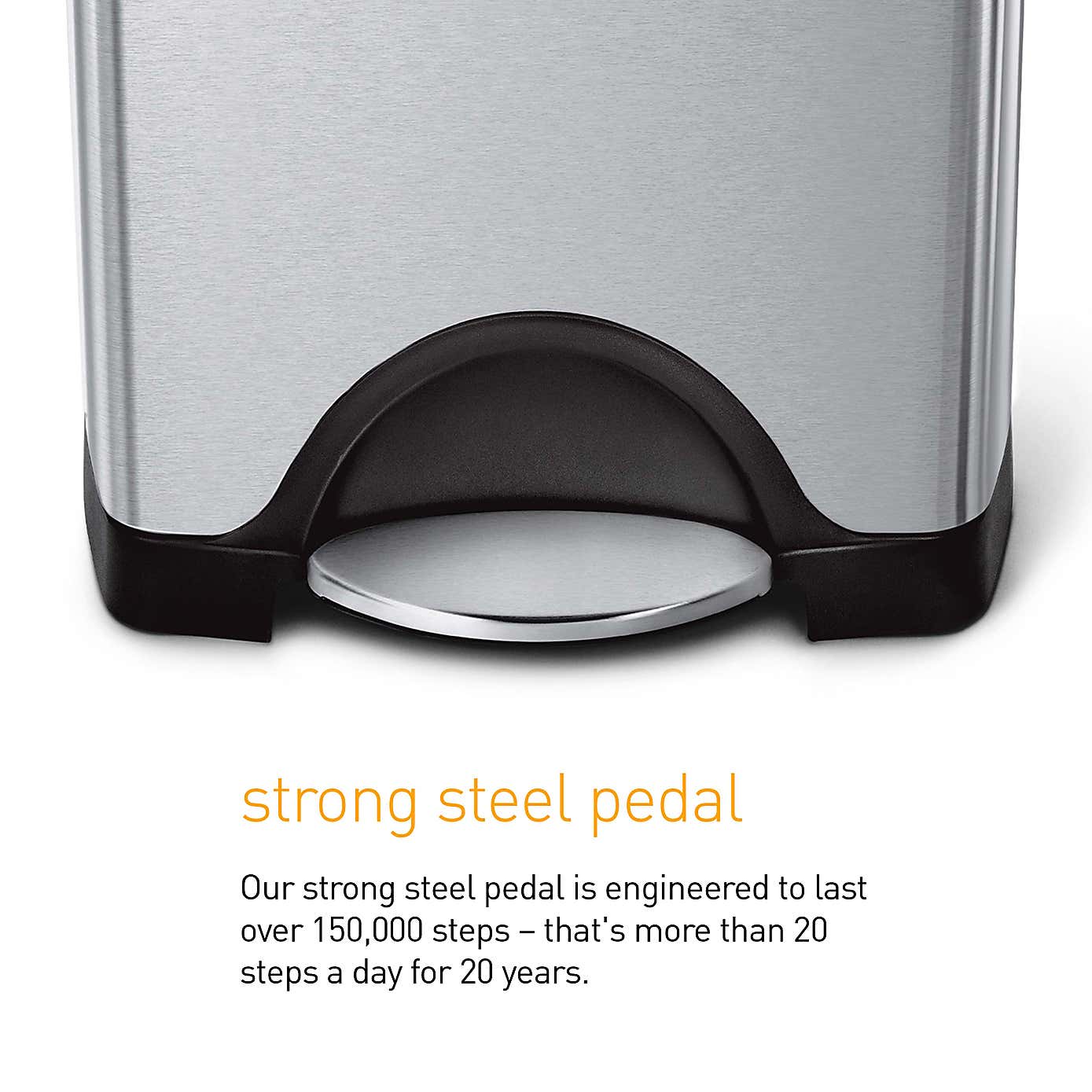 simplehuman 30 Litre Rectangular Pedal Bin