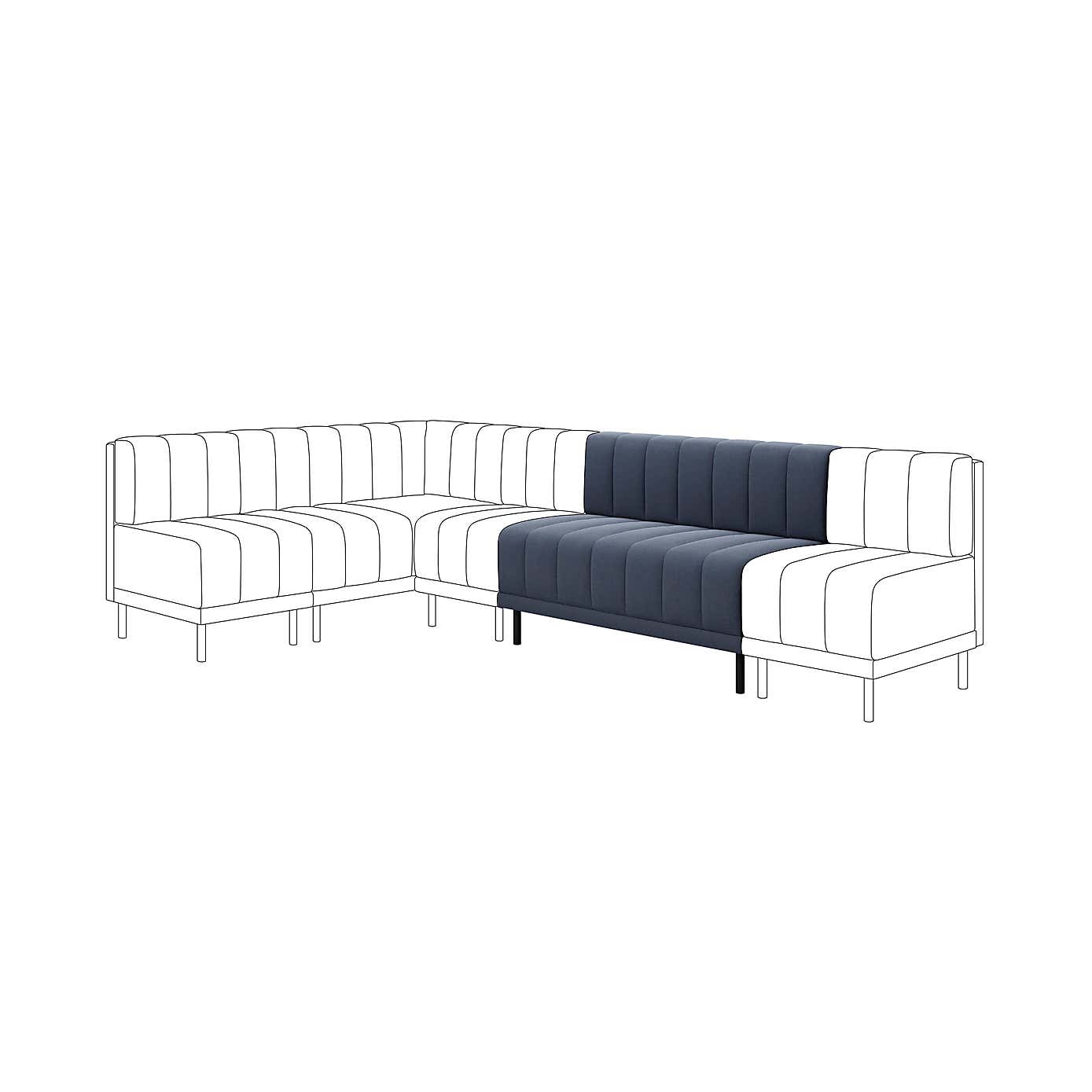 Amali Long Dining Bench, Boucle
