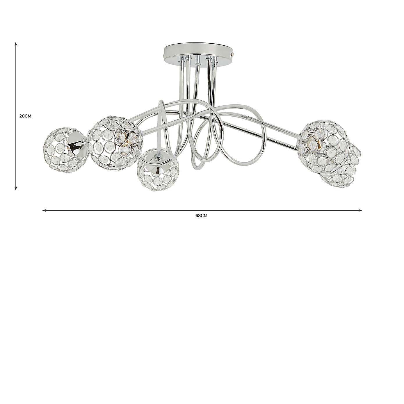 Portia 5 Light Ceiling Fitting