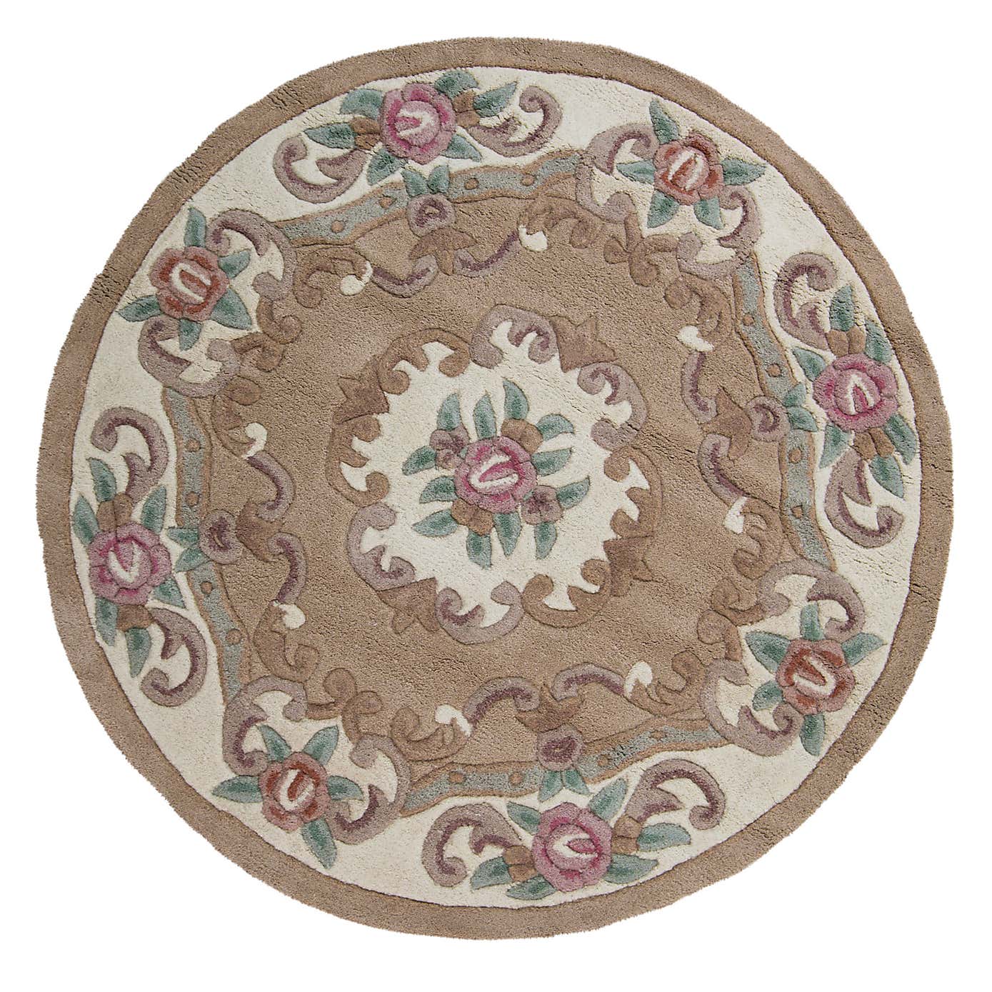 Lotus Premium Aubusson Circle Rug