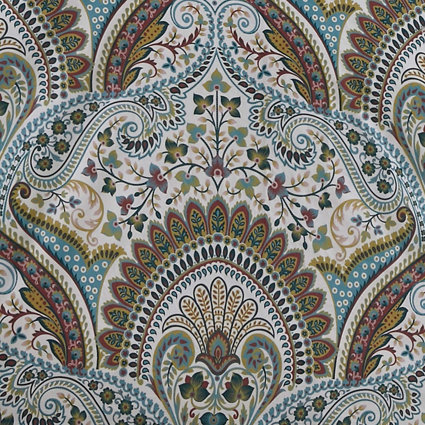 Palais Reversible Teal Duvet Cover and Pillowcase Set