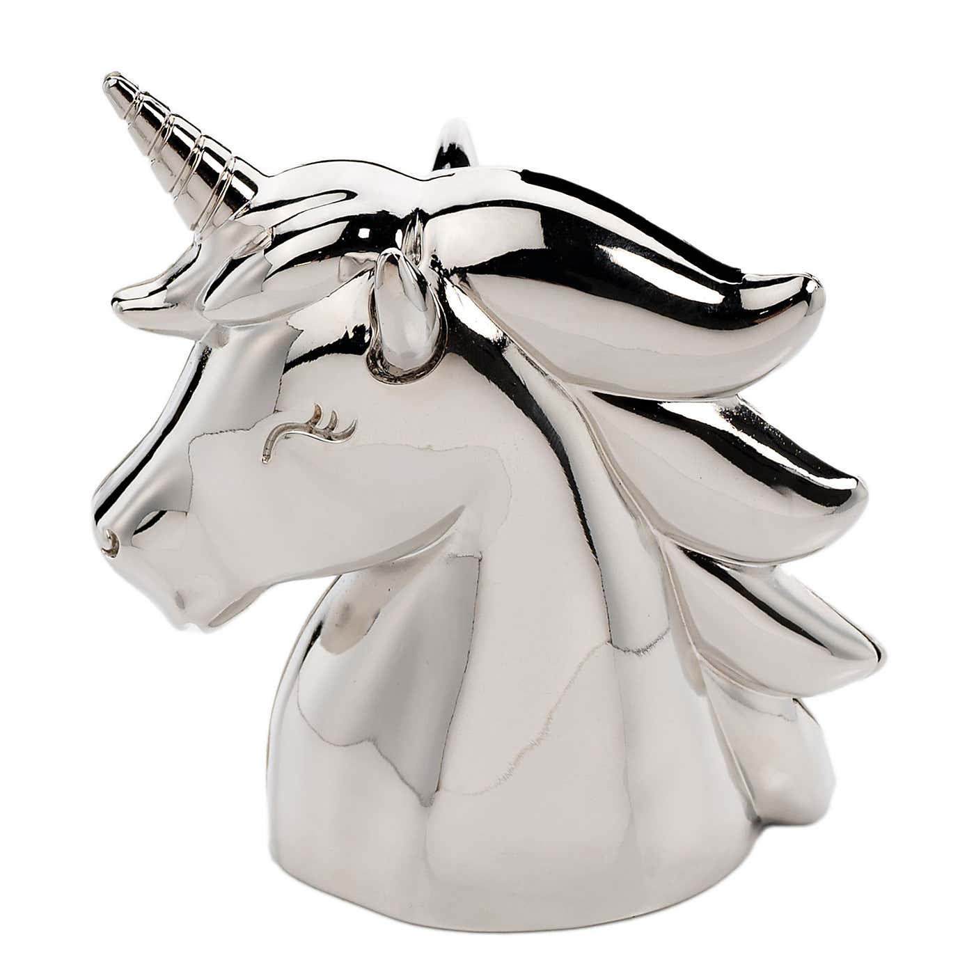 Bambino Silver Plated Unicorn Money Box