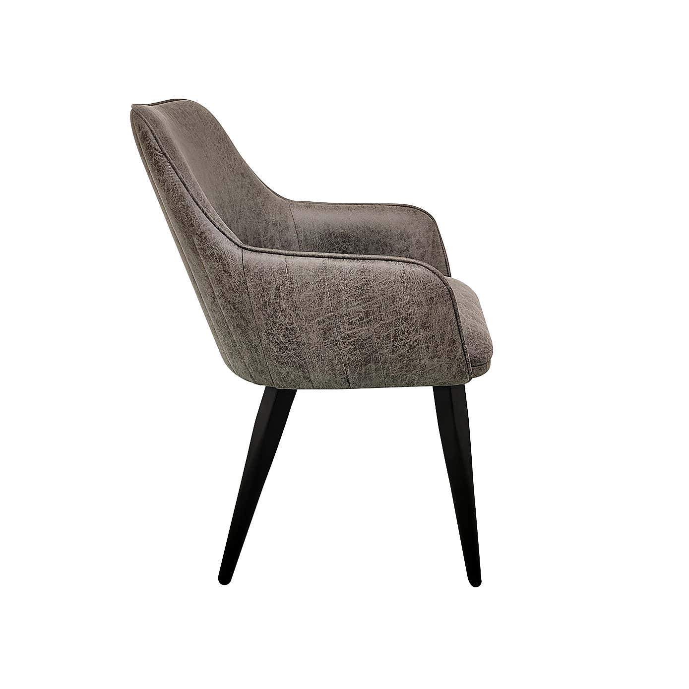 Indus Valley Logan 4 Seater Round Dining Table With 4 Logan Chairs