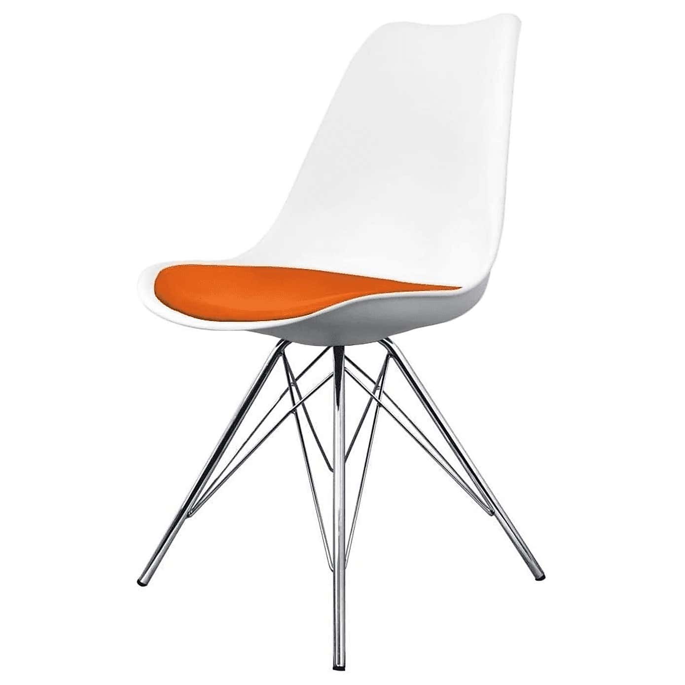 Fusion Living Soho White Plastic Dining Chair