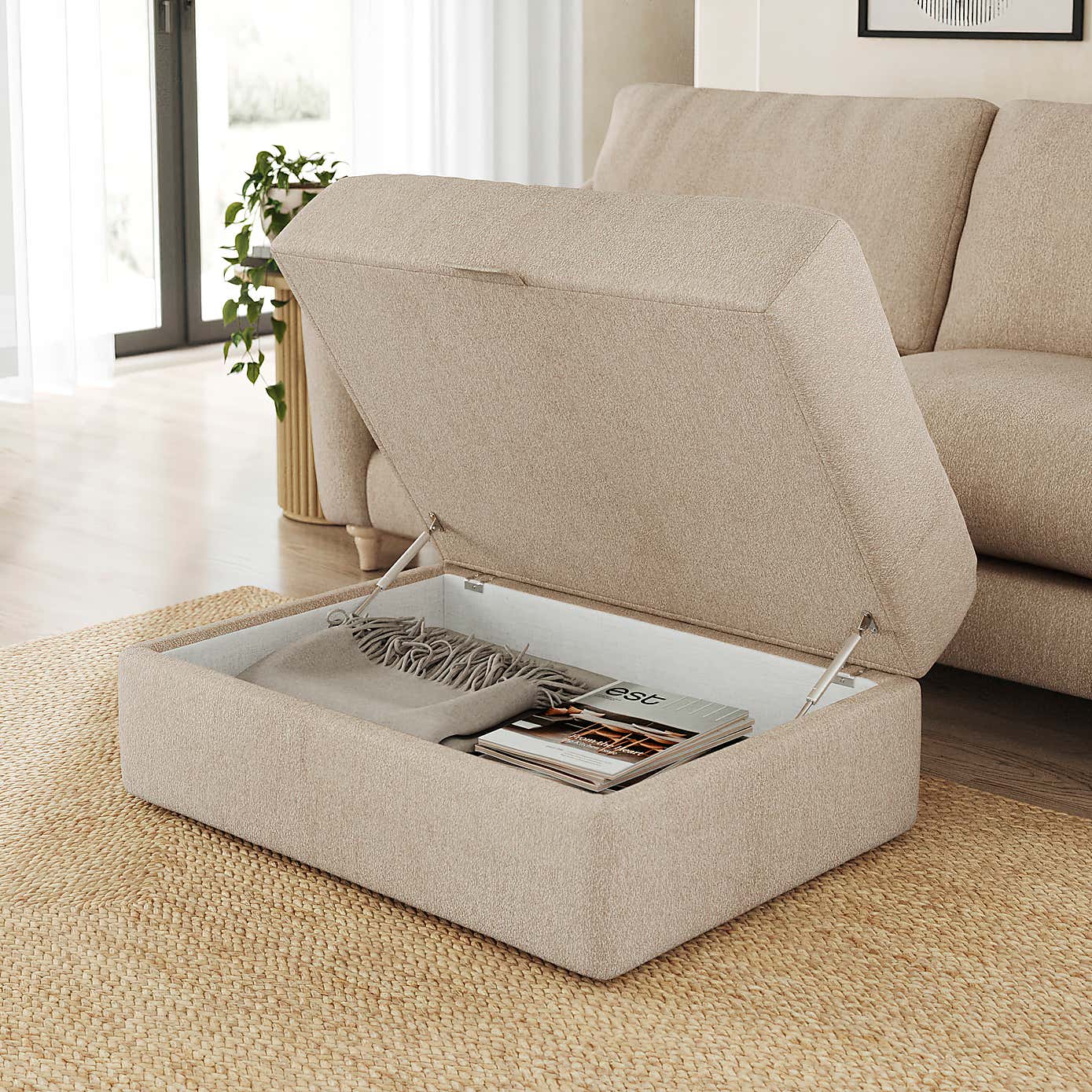 Hattie Cosy Weave Storage Footstool